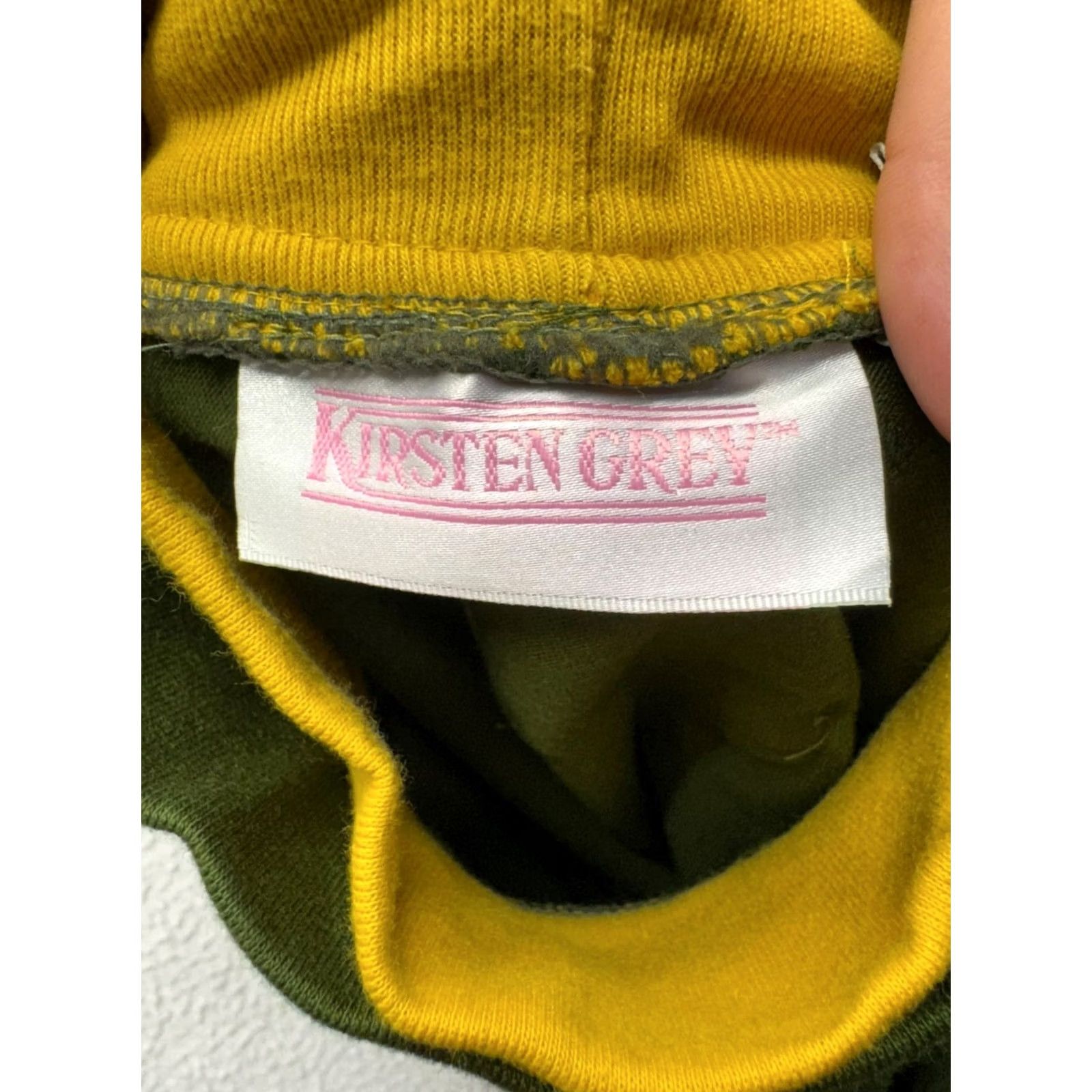 Vintage Kirsten Grey Shirt Women’s M Green Turtleneck Casual Womens Size M / US 6-8 / IT 42-44 - 6 Thumbnail