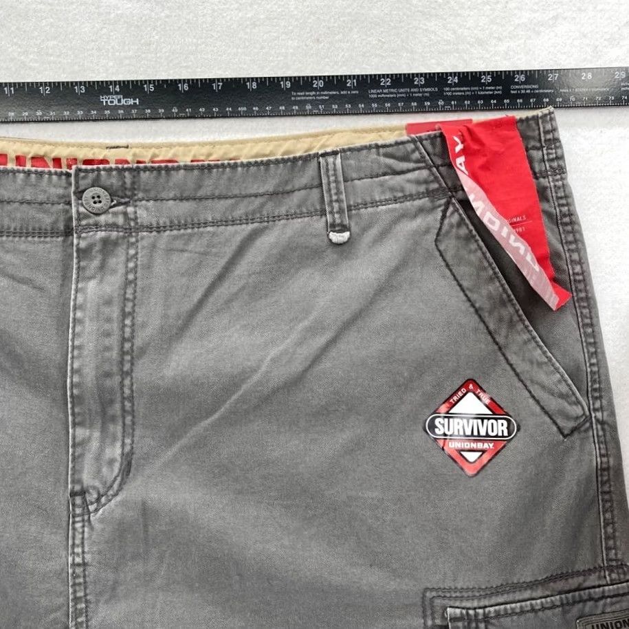Vintage UNIONBAY Cargo Shorts Mens Big & Tall 54 Gray High Rise Survivor Size US 38 / EU 54 - 6 Thumbnail