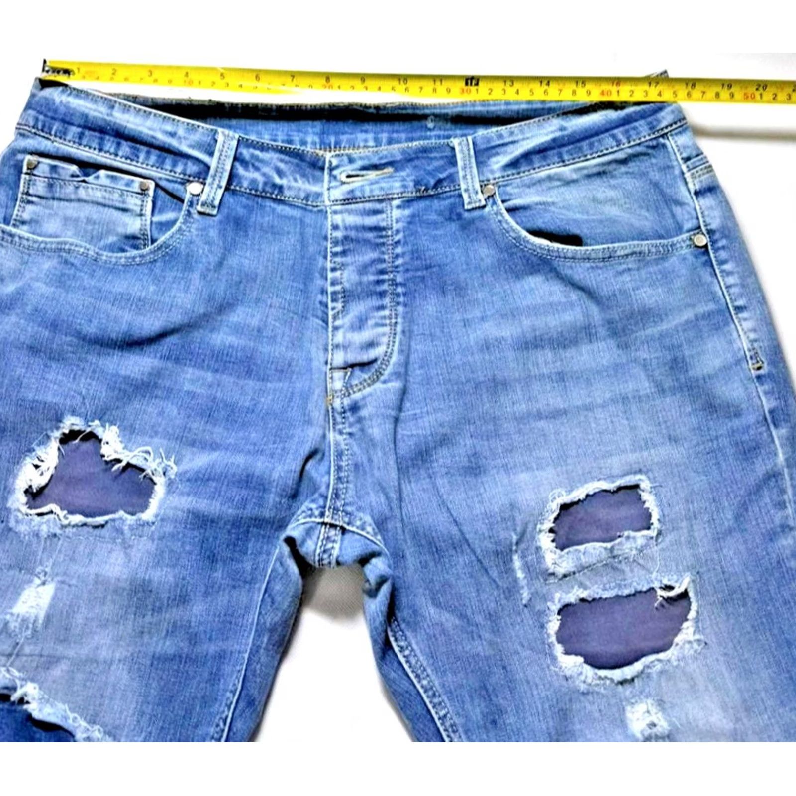 Stone Island Stone Island Jeans Blue Denim Slim Fit 39 40 Distressed 5-Pocket Regular Men Jeans Size US 39 - 6 Thumbnail