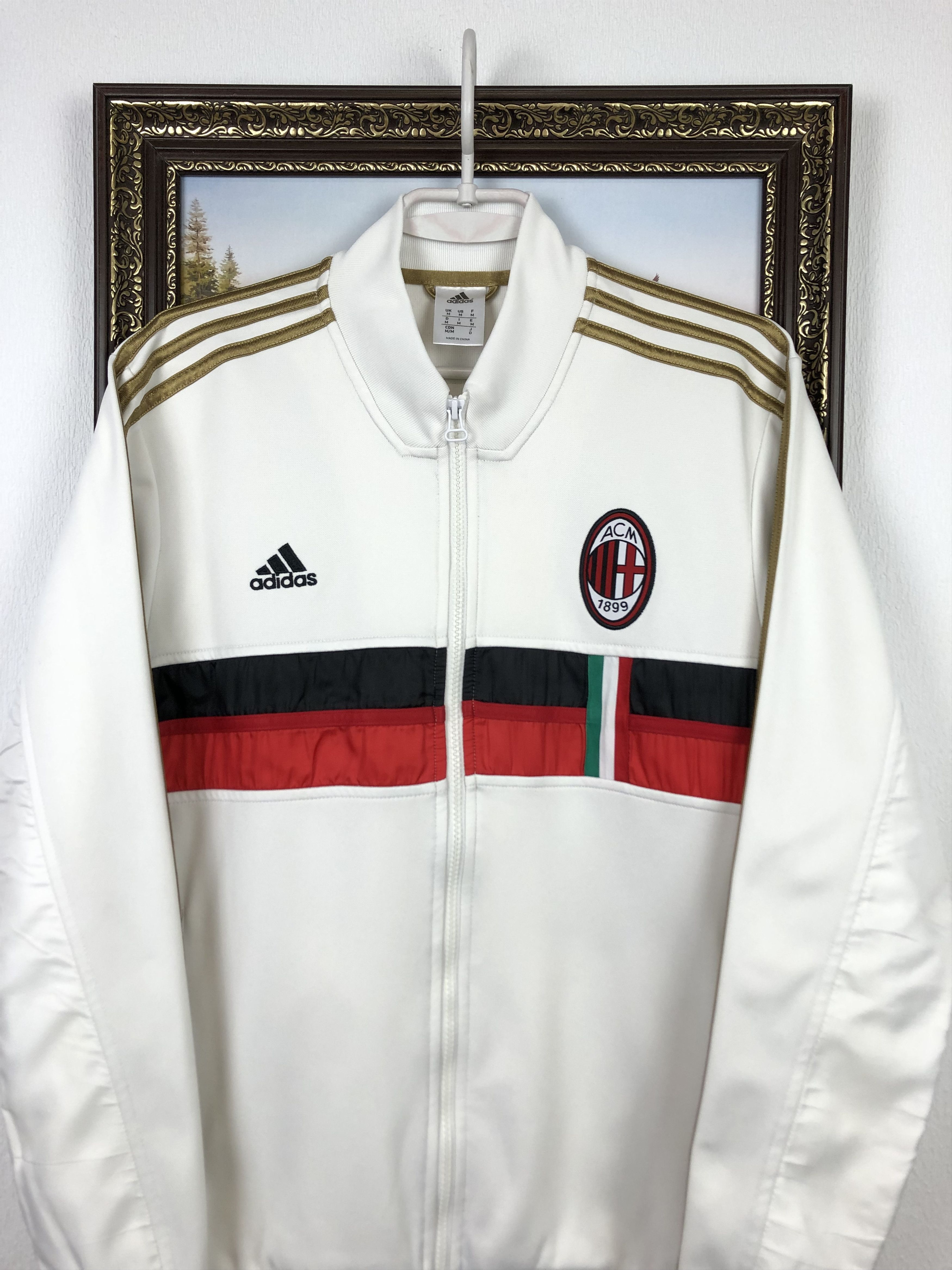 Vintage Adidas AC Milan Football Jacket Soccer Track Top