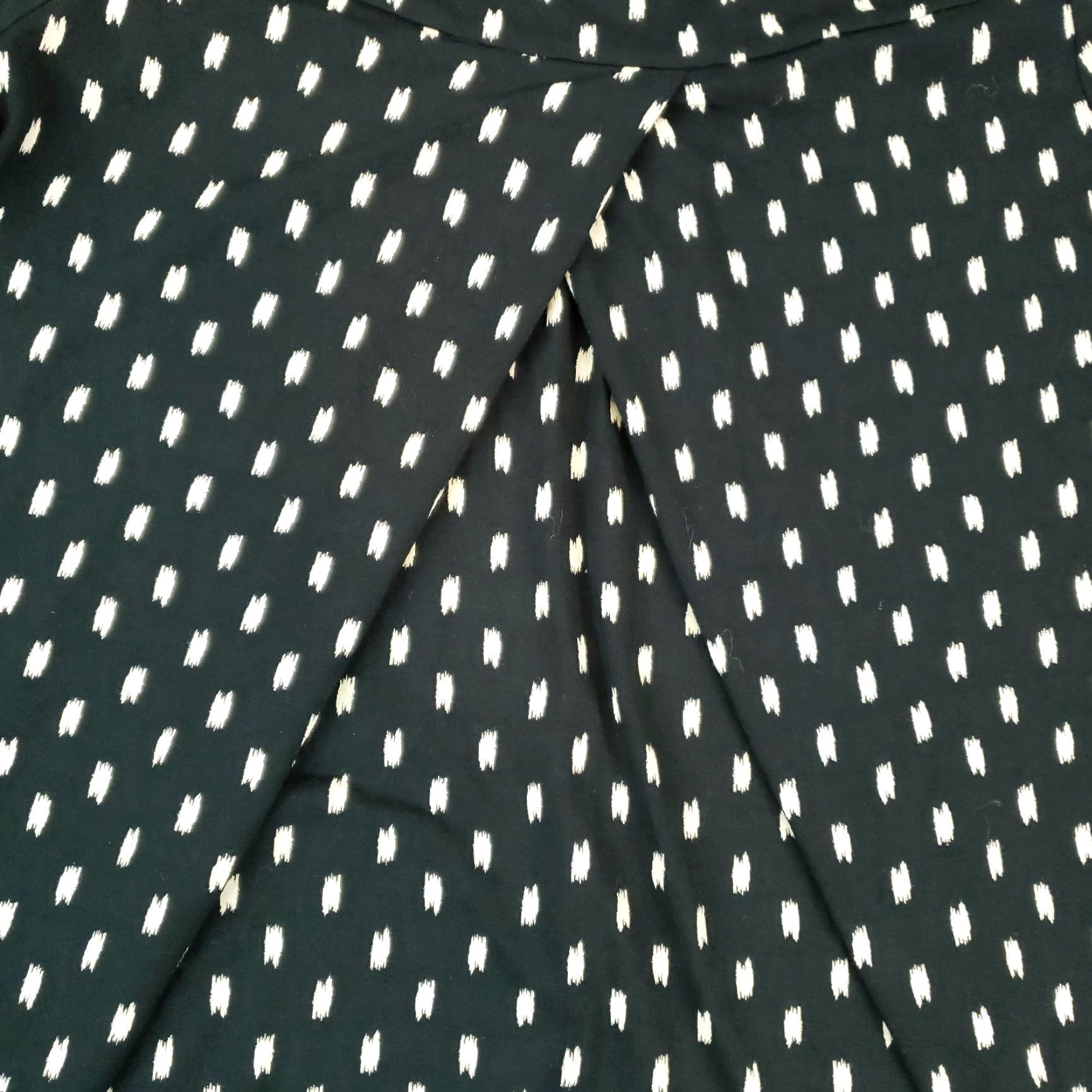 J. Jill J. Jill Dress Womens PS Petites Black White Geometric Flowy Short Sleeve Knee Length Size 28" / US 6 / IT 42 - 8 Thumbnail
