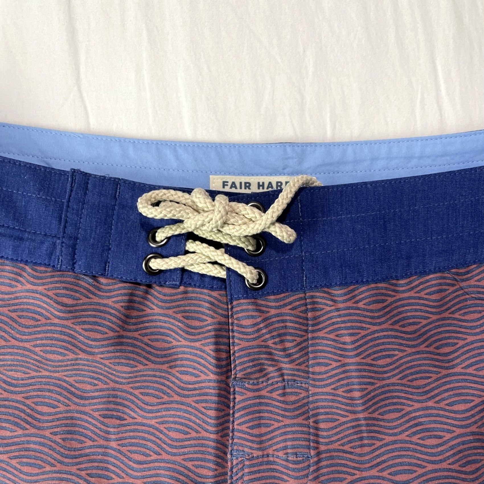 Vintage Fair Harbor Mens Size 33 Swim Trunks Pockets Beach Swimwear New Adult Blue Size US 33 - 6 Thumbnail