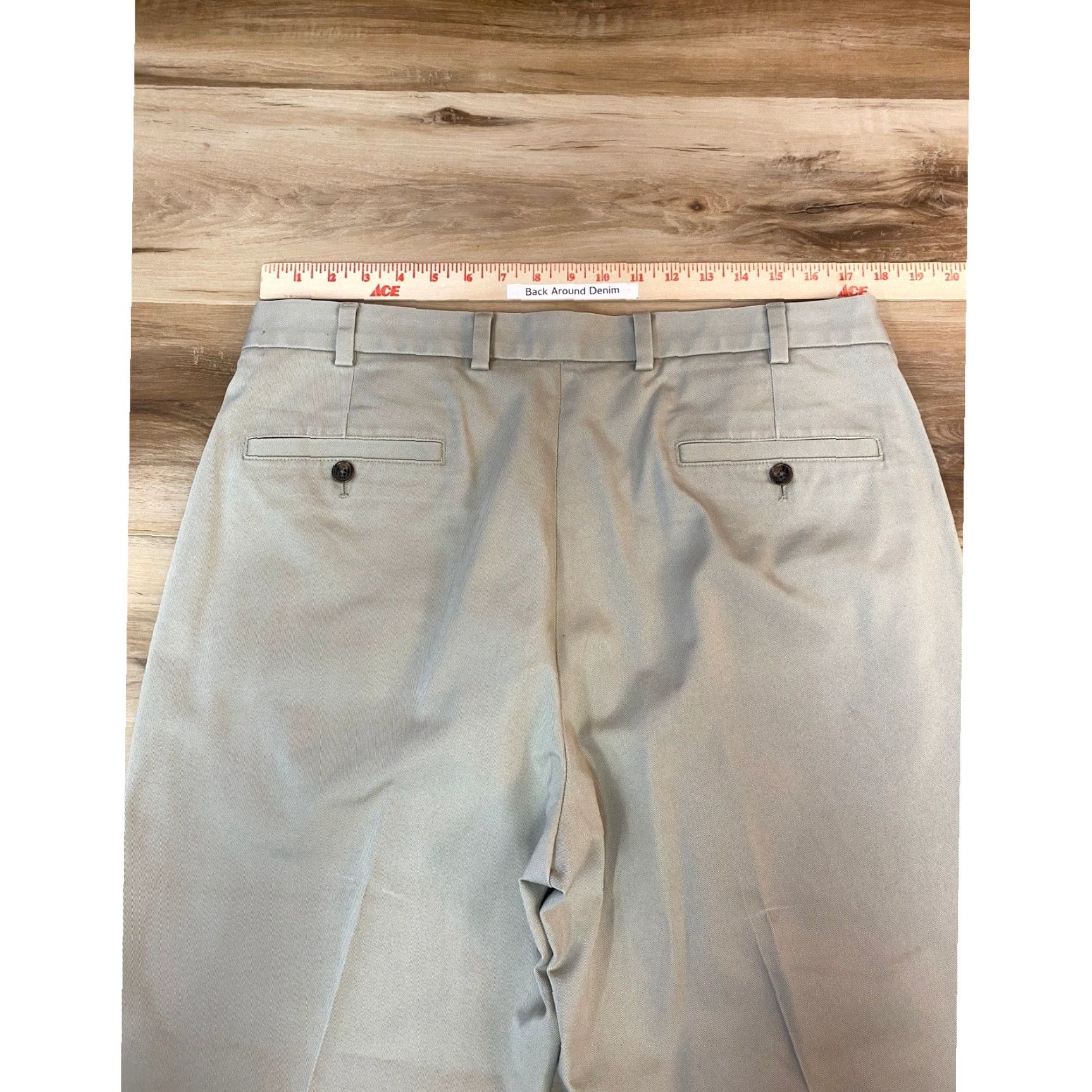 Brooks Brothers Brooks Brothers Advantage Chino Hudson Pants Mens 36x32 Khaki Flat Front Cotton Classic Fit Size US 36 / EU 52 - 7 Thumbnail