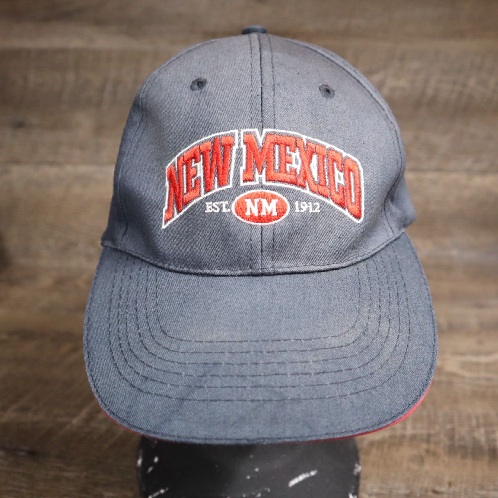 Vintage New Mexico Blue Gray Faded Hat Adult Adjustable Strapback Cap Size ONE SIZE - 2 Thumbnail