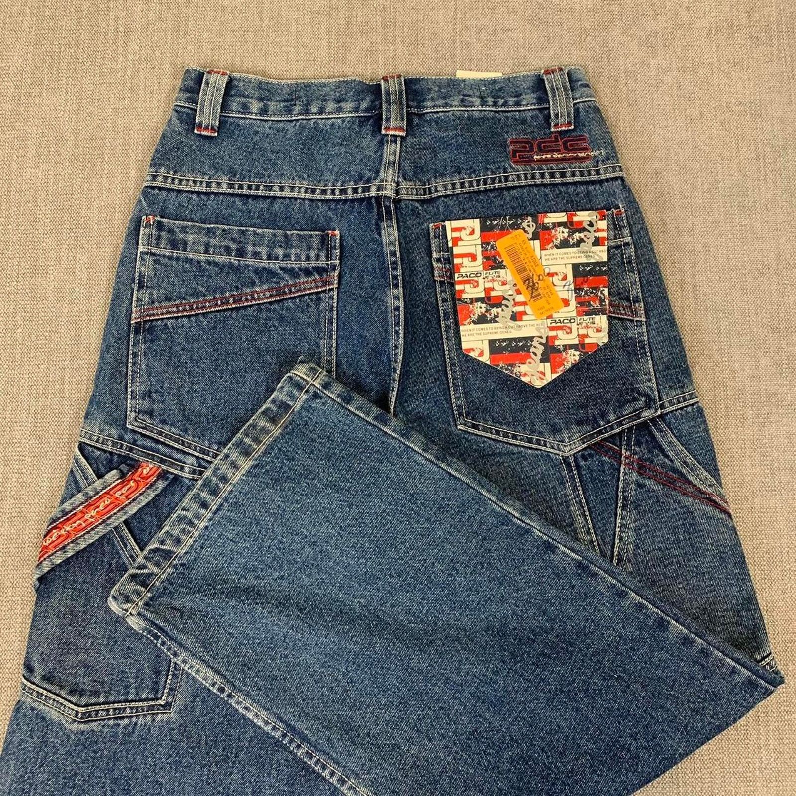 Vintage Y2K 90s Paco Elite Jeans Baggy Carpenter Denim Jeans NWT Size US 27 - 1 Thumbnail
