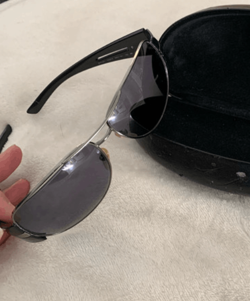 Prada × Vintage PRADA Sunglasses Rectangle Wrap Shield Metal Symbole RI929 Size ONE SIZE - 4 Thumbnail