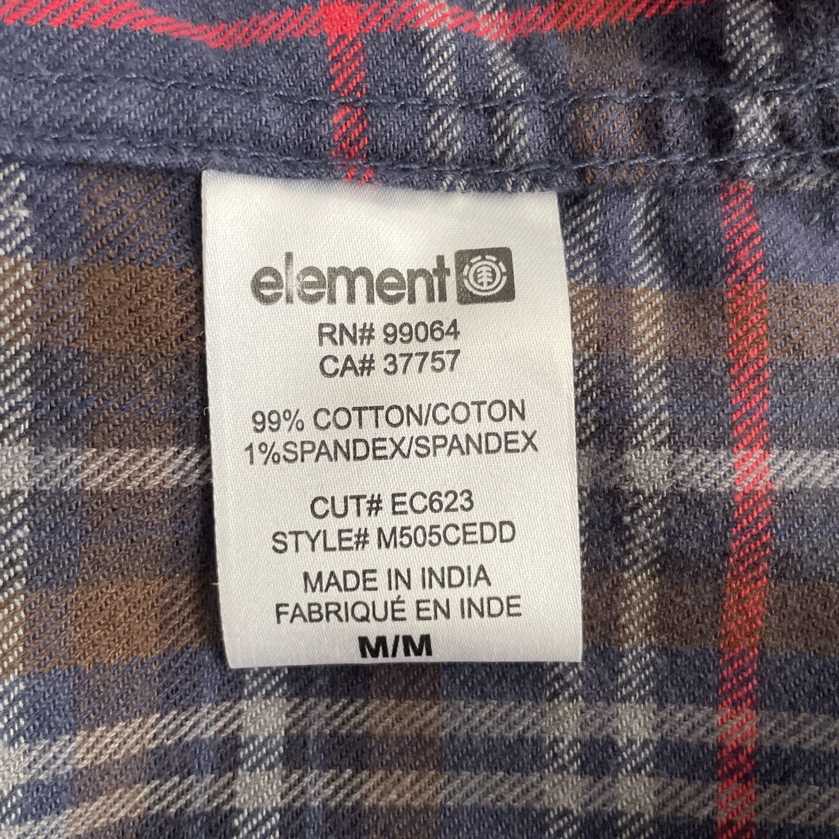 Element Element Eddie Heavyweight Plaid Flannel Shirt Men’s M Size US M / EU 48-50 / 2 - 6 Thumbnail
