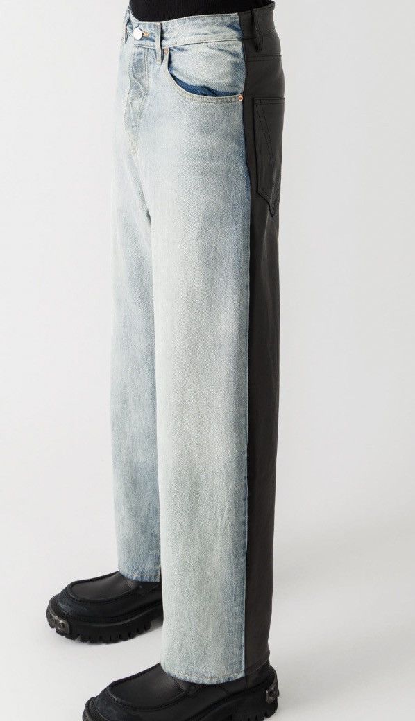 Vetements SS 2025 Denim & Leather Merged Jeans