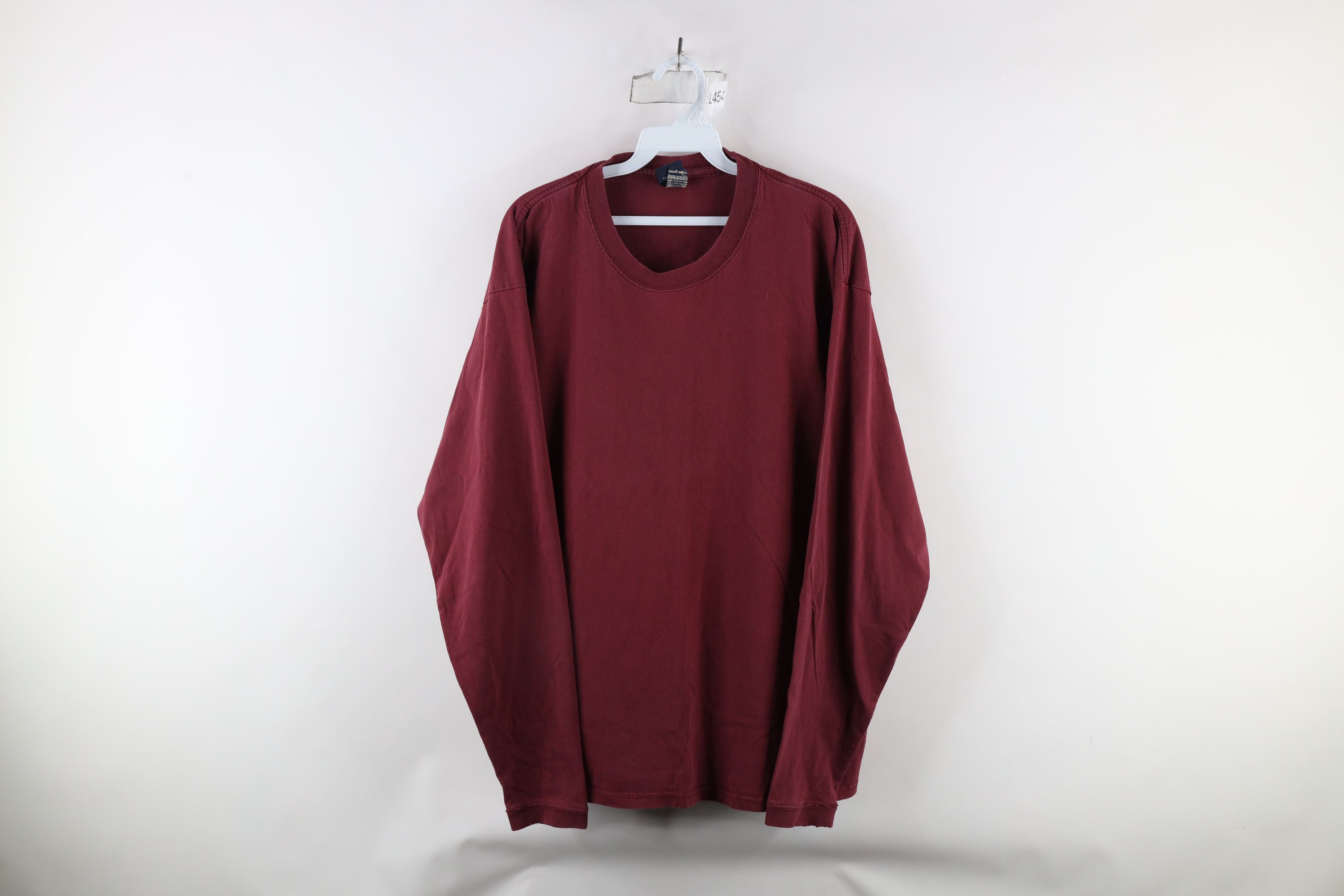Vintage Vintage 90s Streetwear Blank Heavyweight Long Sleeve T-Shirt Size US XL / EU 56 / 4 - 1 Thumbnail