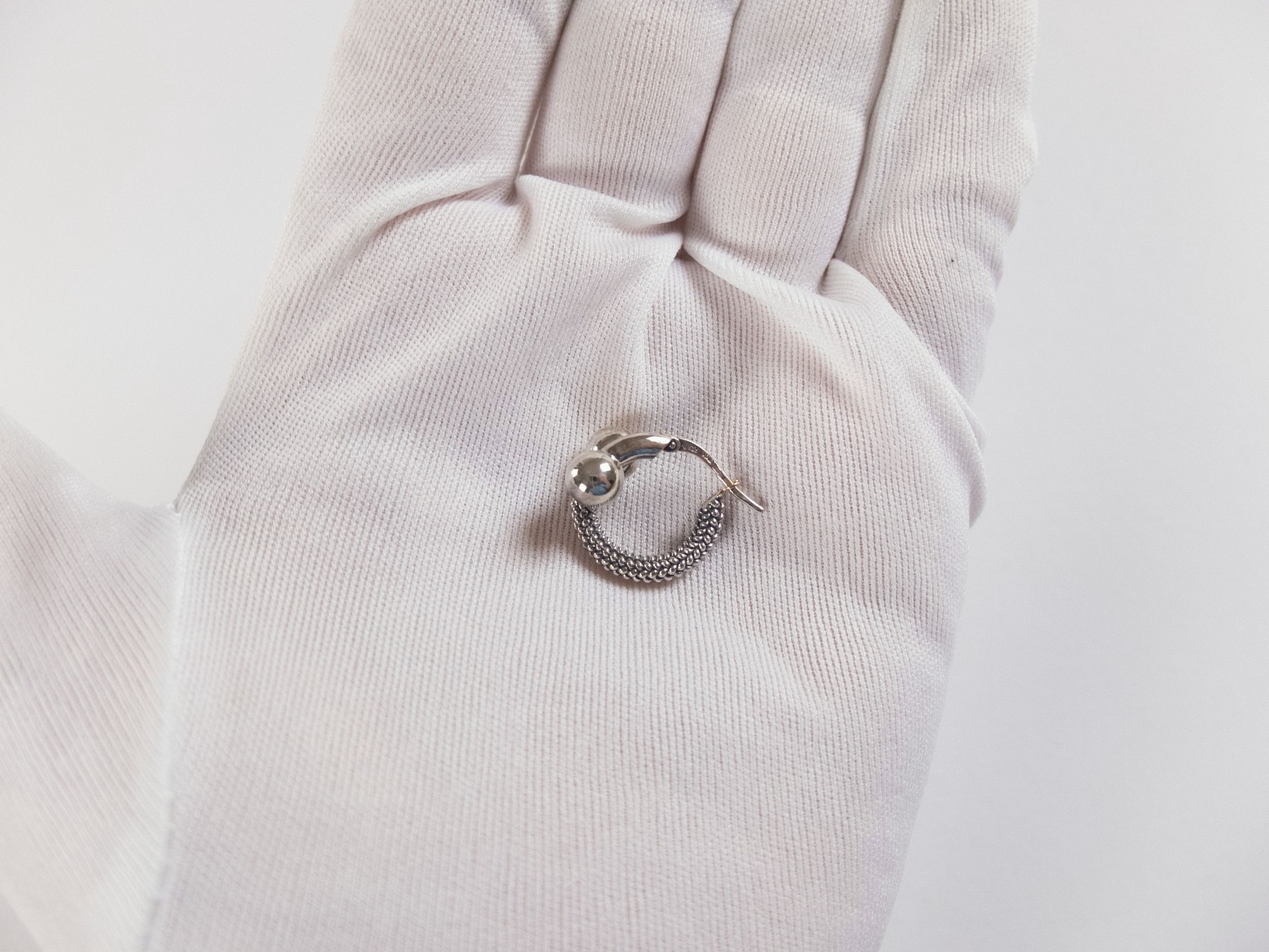 Bottega Veneta BOTTEGA VENETA Sterling silver intrecciato "penis" earrings Size ONE SIZE - 5 Thumbnail