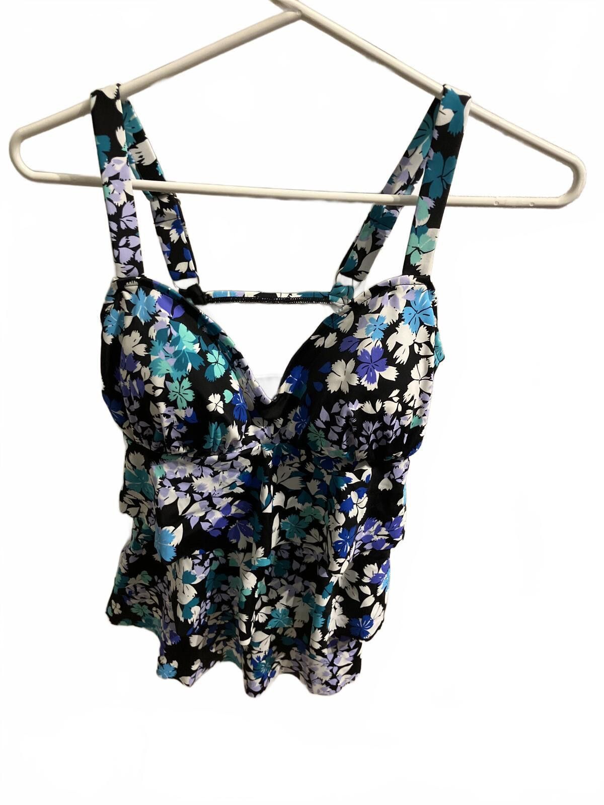 Other NWT Floral Patterned Ruffled Tank Top with Adjustable Straps Size ONE SIZE - 1 Thumbnail