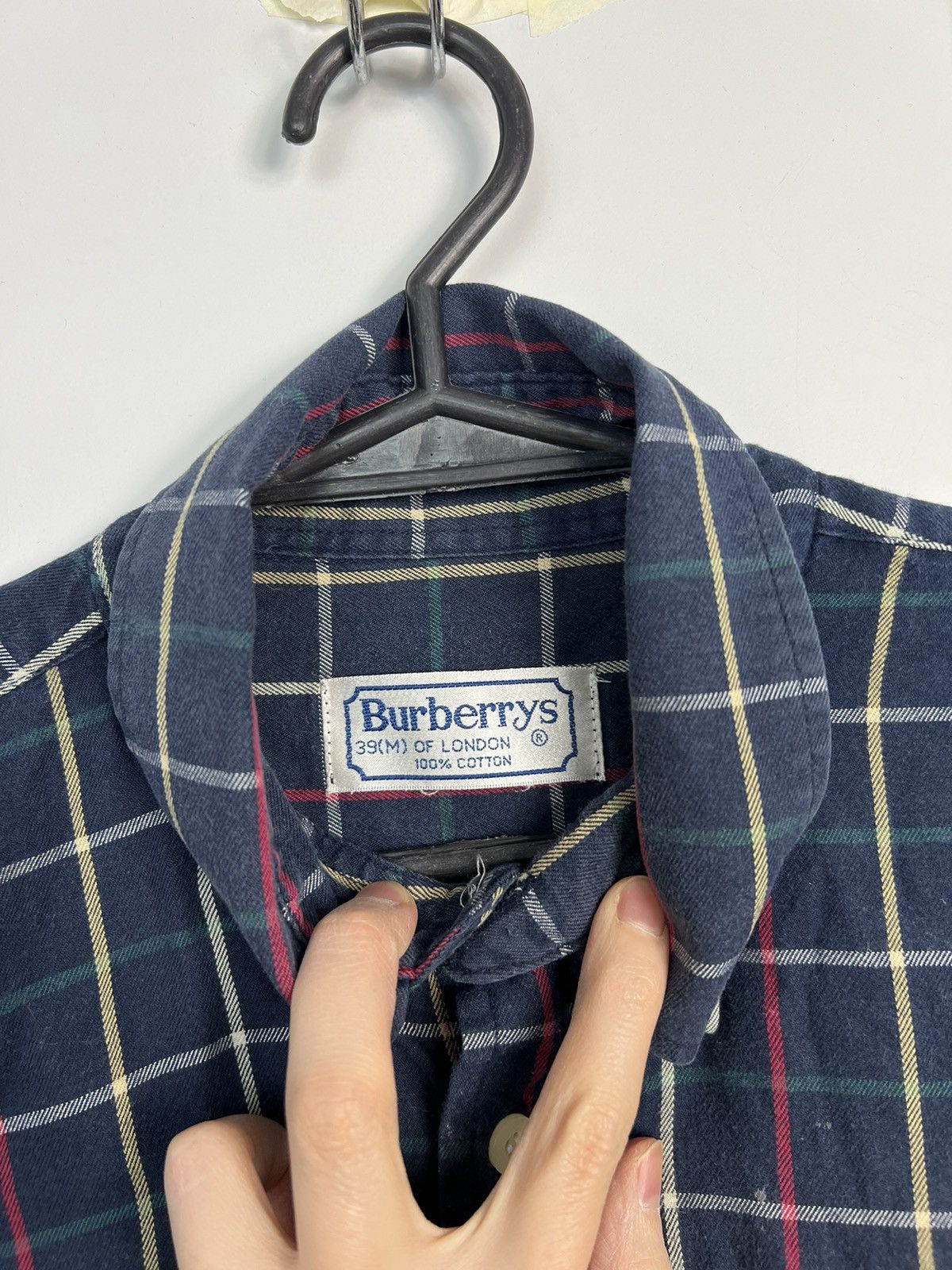 Burberry × Vintage Shirt Burberry Vintage 90’s Small Logo Burberrys Size M / US 6-8 / IT 42-44 - 2 Thumbnail