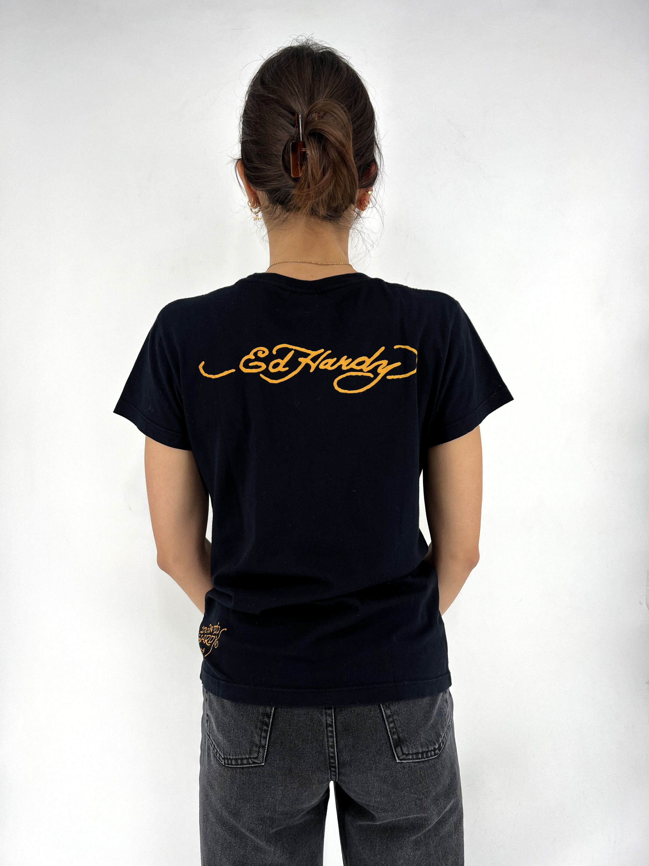Christian Audigier Vintage Y2K Christian Audigier Women’s Rhinestones T-Shirt Size M / US 6-8 / IT 42-44 - 6 Thumbnail