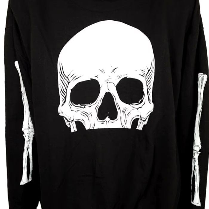 Bones VINTAGE Skull Skeleton Sweatshirt Hoodie Mens 2XL Horror Bones Streetwear Pullover Size US XXL / EU 58 / 5 - 2 Thumbnail