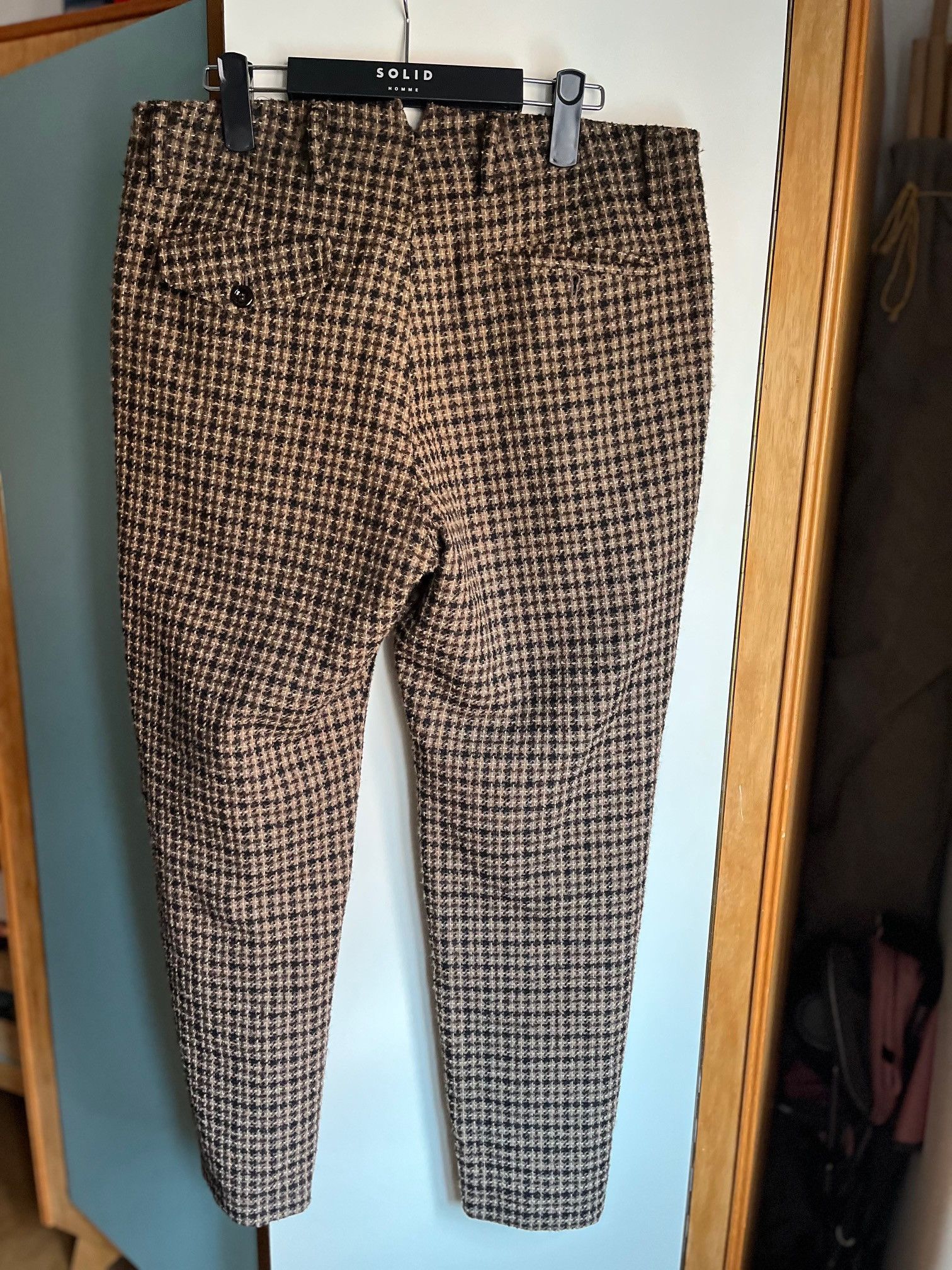 4SDESIGNS 4SDESIGNS houndstooth virgin-wool cropped trousers Size US 32 / EU 48 - 3 Thumbnail