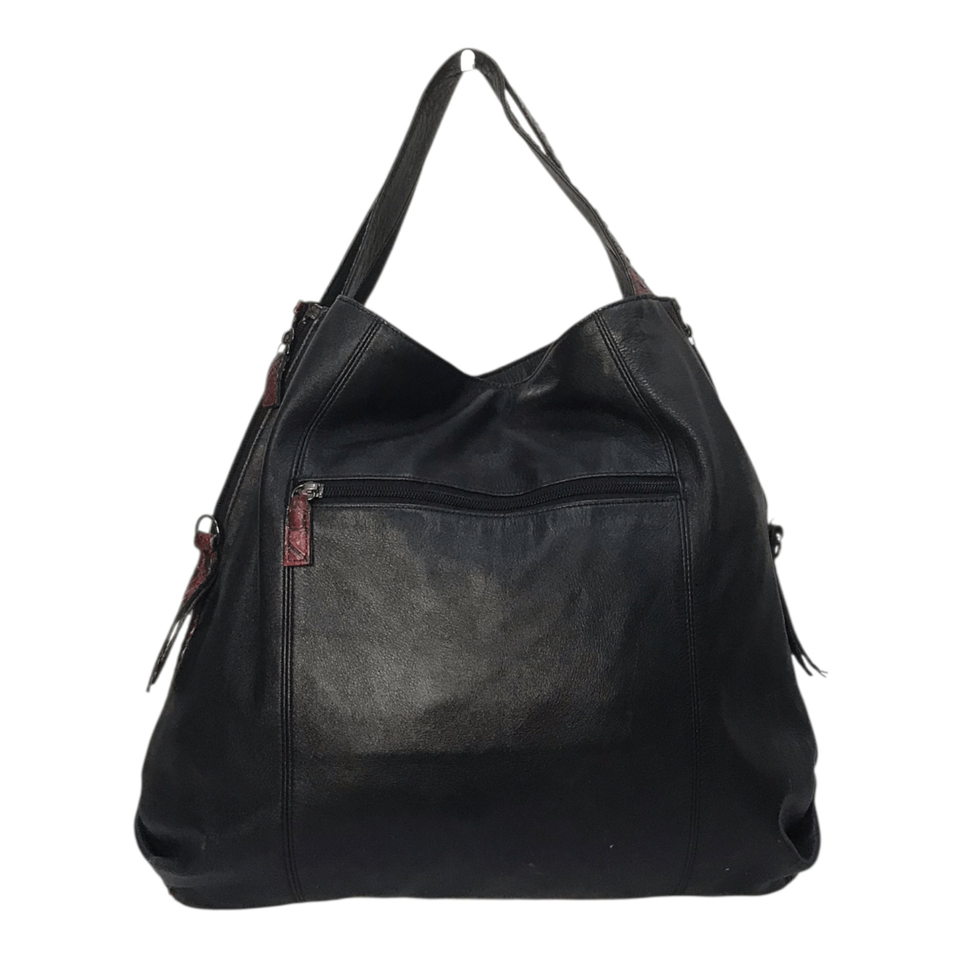 Genuine Leather Snake Skin Leather Tote Bag Size ONE SIZE - 7 Thumbnail