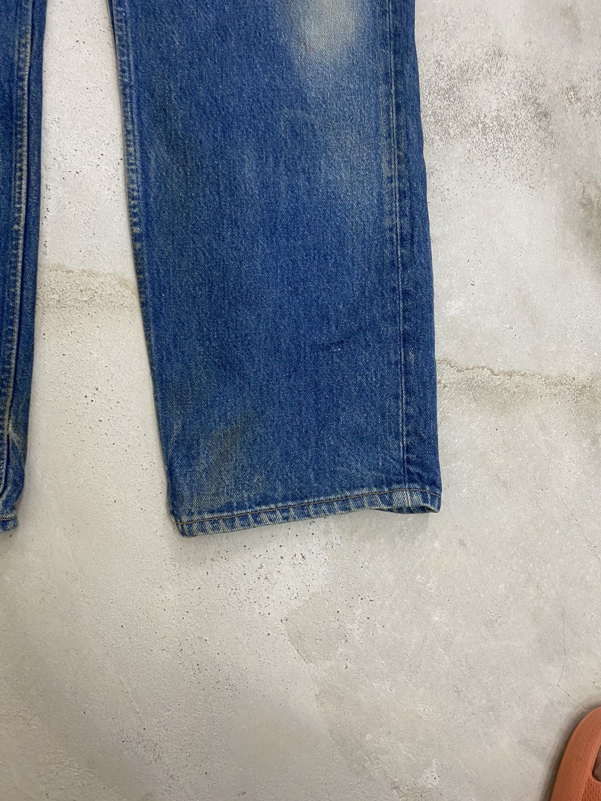 Levi's Vintage 90s Levis 501 XX Button Fly 552 Distressed Blue Jean Size US 34 / EU 50 - 7 Thumbnail