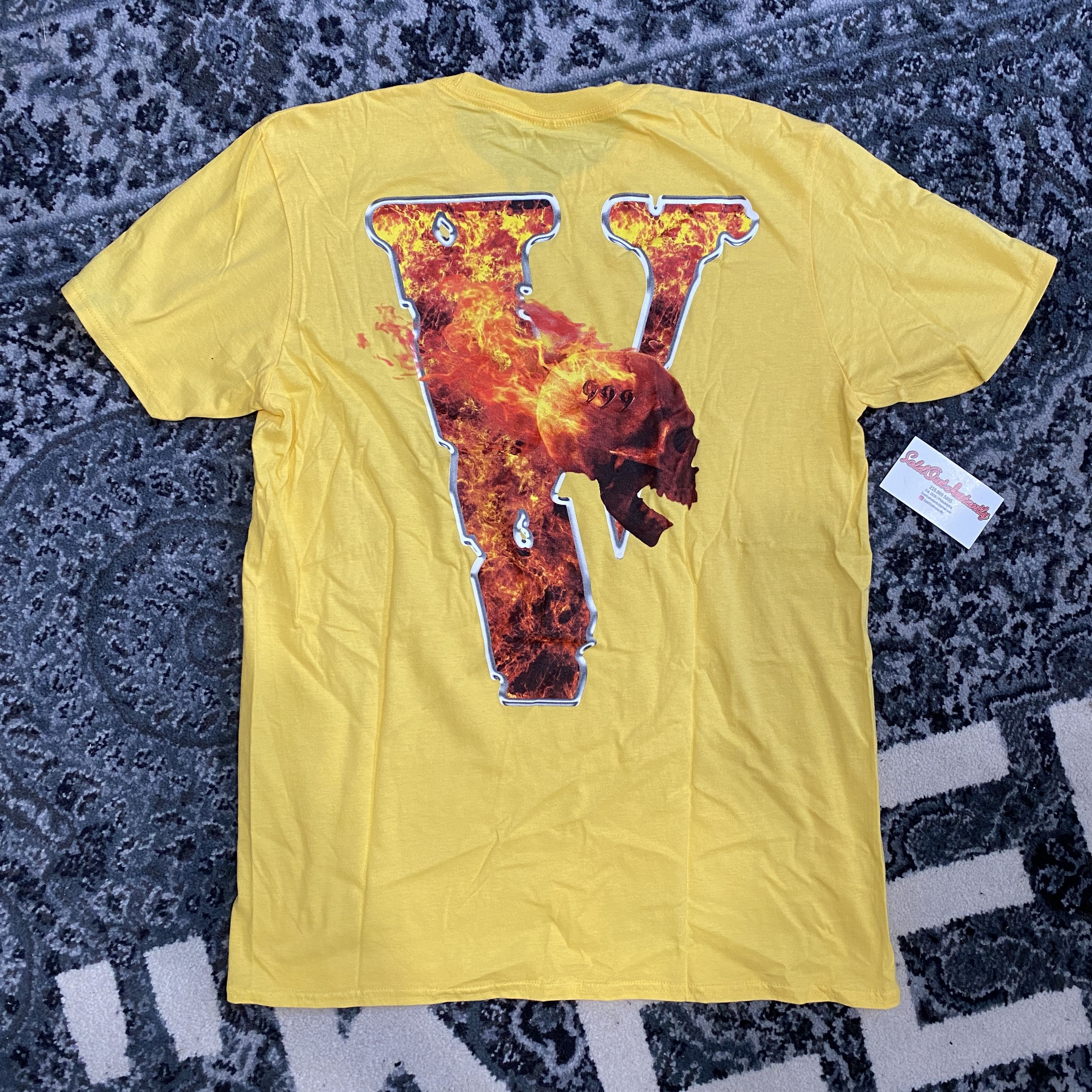 Vlone Vlone Juice World T-Shirt Inferno Yellow Large | Grailed