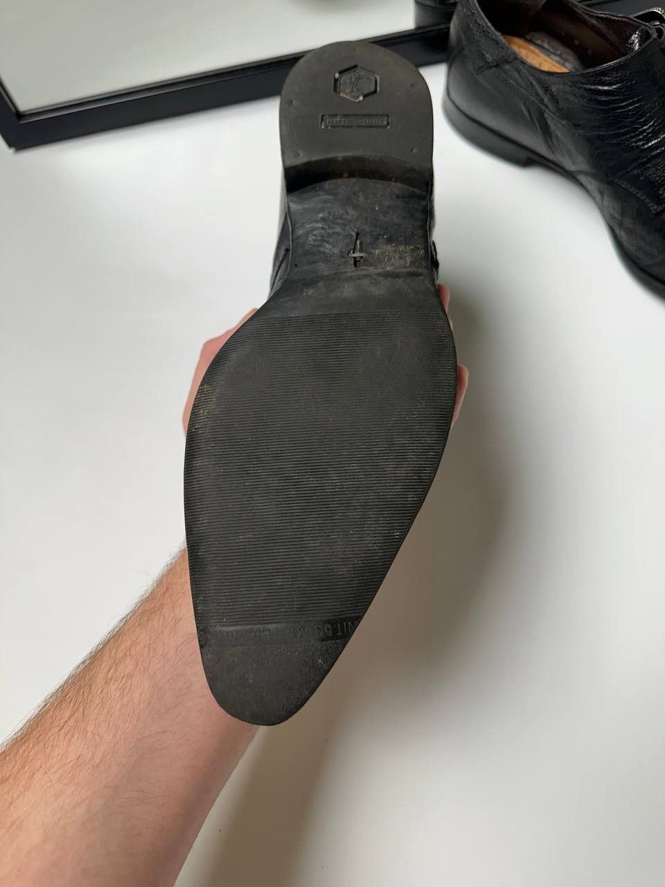 Paciotti Cesare Paciotti Black Embossed Reptile Texture Vintage Shoes Size US 9 / EU 42 - 7 Thumbnail