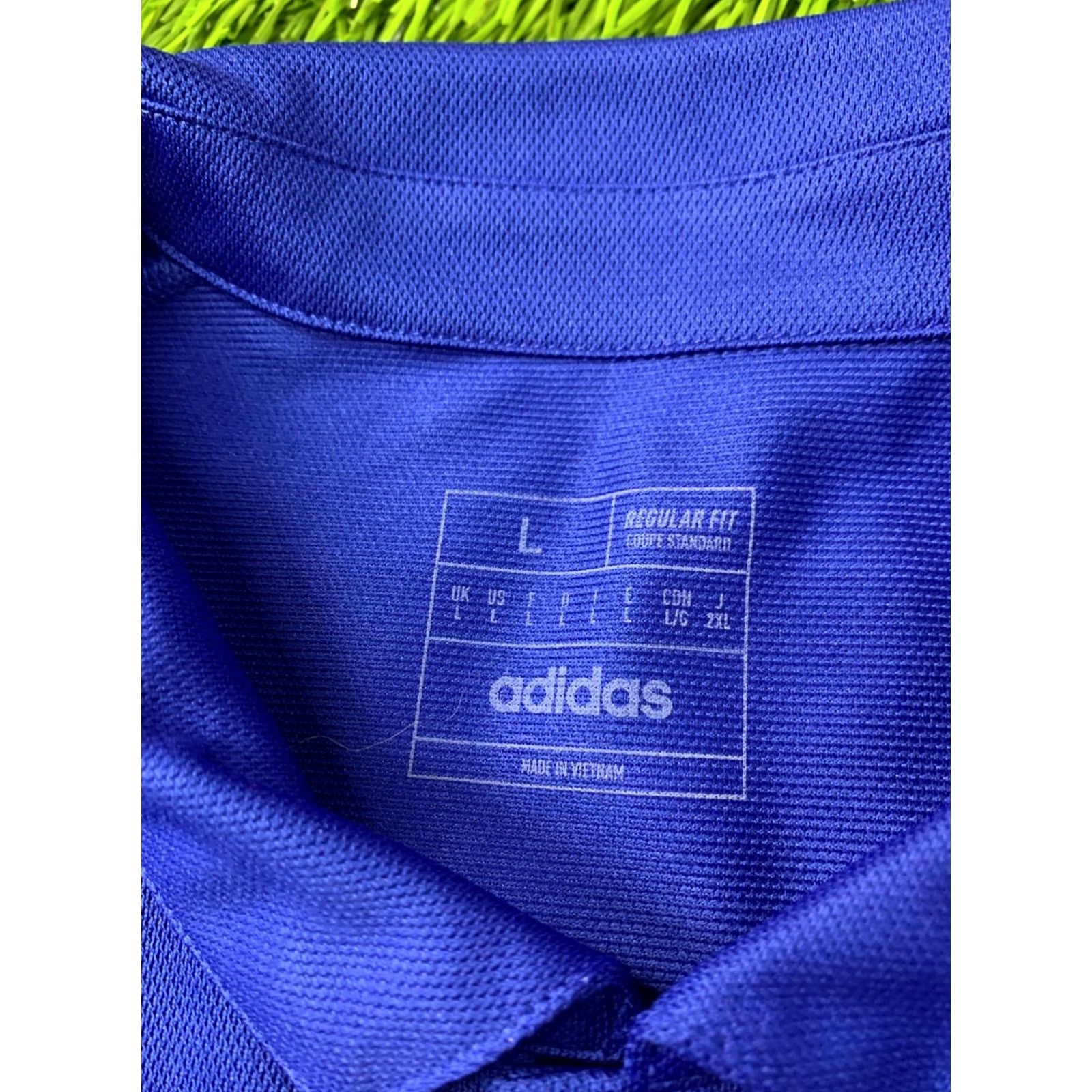 Adidas ADIDAS TIRO POLO SHIRT MEN L BLUE and WHITE 2022 Football Soccer Adidas Performance Shirt Size US L / EU 52-54 / 3 - 6 Thumbnail