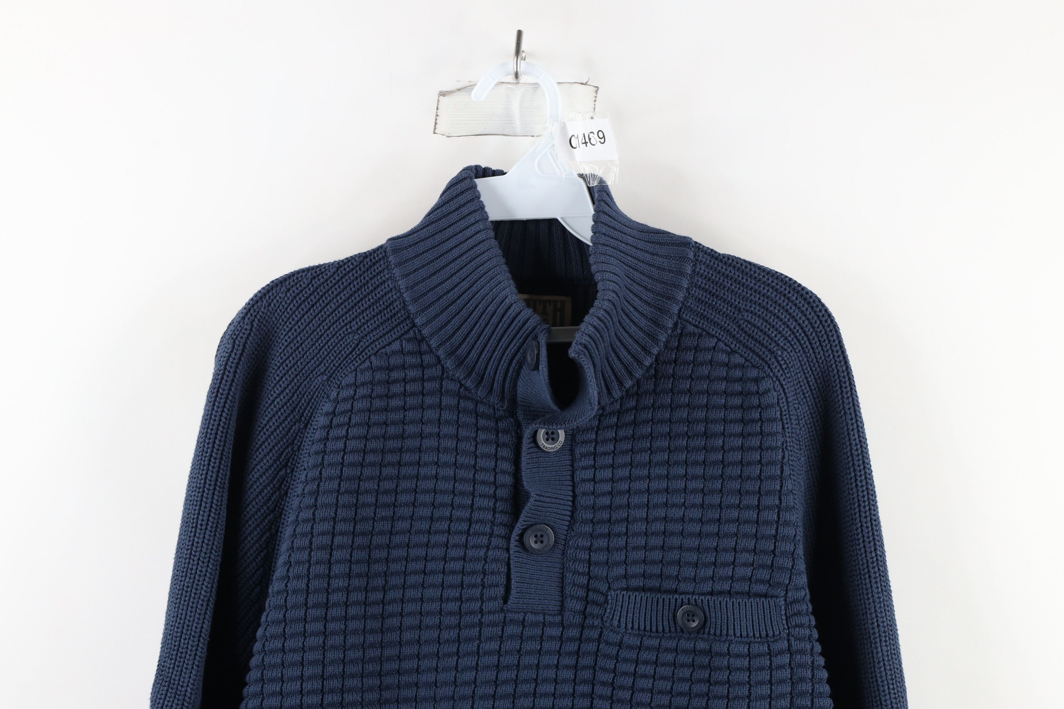 Duluth Trading Company × Vintage Duluth Trading Co Burly Retirement Button Mock Neck Sweater Size US L / EU 52-54 / 3 - 2 Thumbnail