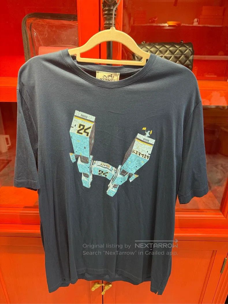 Hermes Hermes Short Sleeve, Dark Blue Size US XL / EU 56 / 4 - 1 Thumbnail