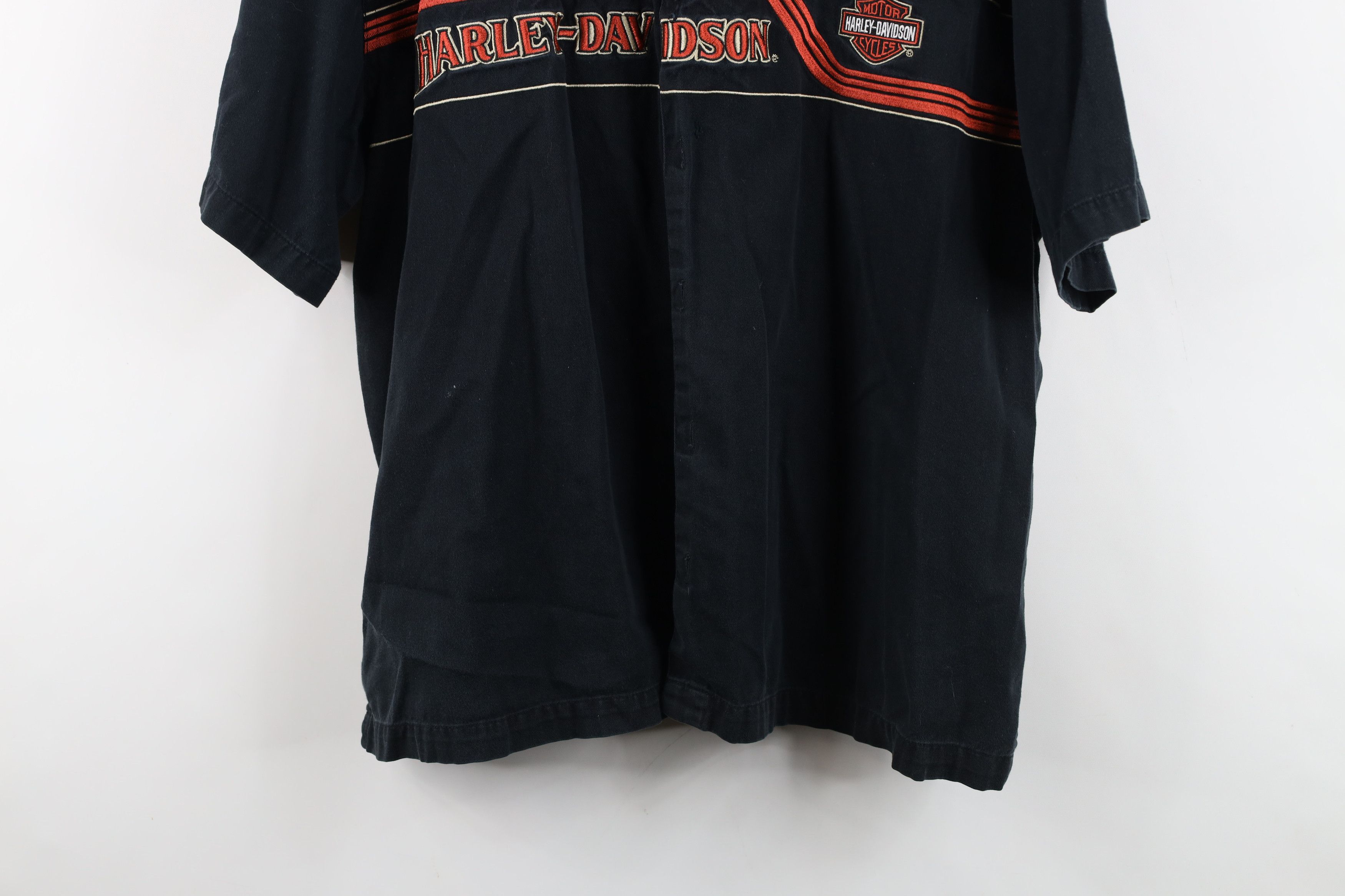 Harley Davidson Vintage Harley Davidson Mechanic Pit Crew Button Shirt Size US XL / EU 56 / 4 - 3 Thumbnail