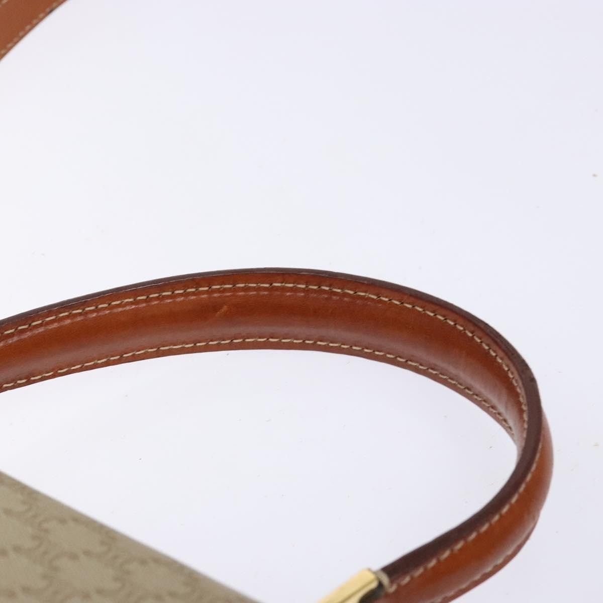 Celine CELINE Macadam Canvas Hand Bag Pvc Beige Gold Size ONE SIZE - 8 Thumbnail