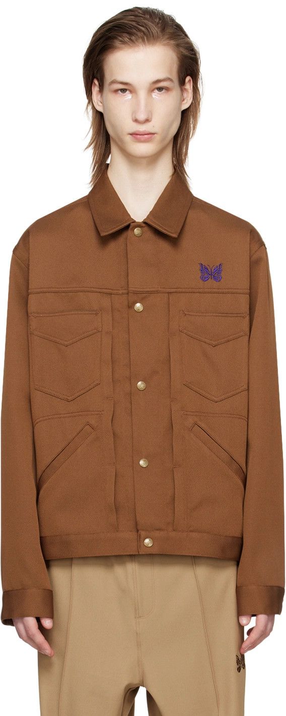 Needles o1y0225 Logo Jacket in Brown Size US L / EU 52-54 / 3 - 1 Thumbnail