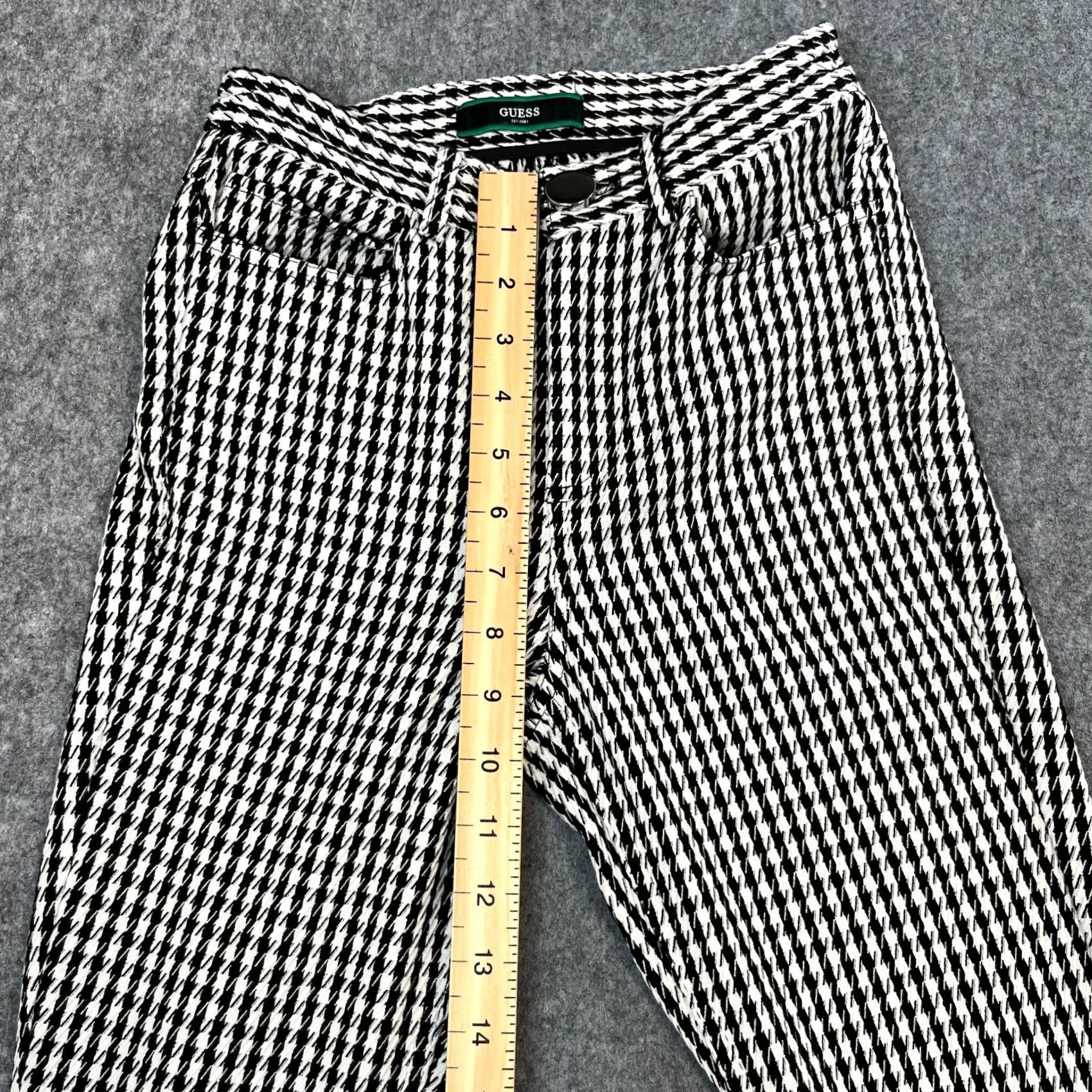 Guess GUESS Chino Trousers Pants Skinny 26 28 UK6 Black White Check Houndstooth Womens Pants Size 28" / US 6 / IT 42 - 6 Thumbnail