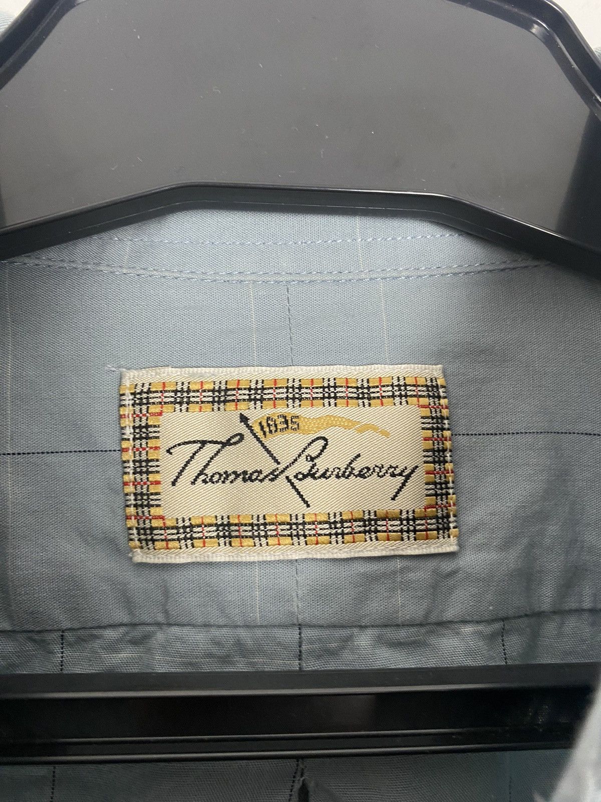Burberry × Vintage Thomas Burberry Vintage Check Long Sleeved Button up Pocket Size US S / EU 44-46 / 1 - 2 Thumbnail