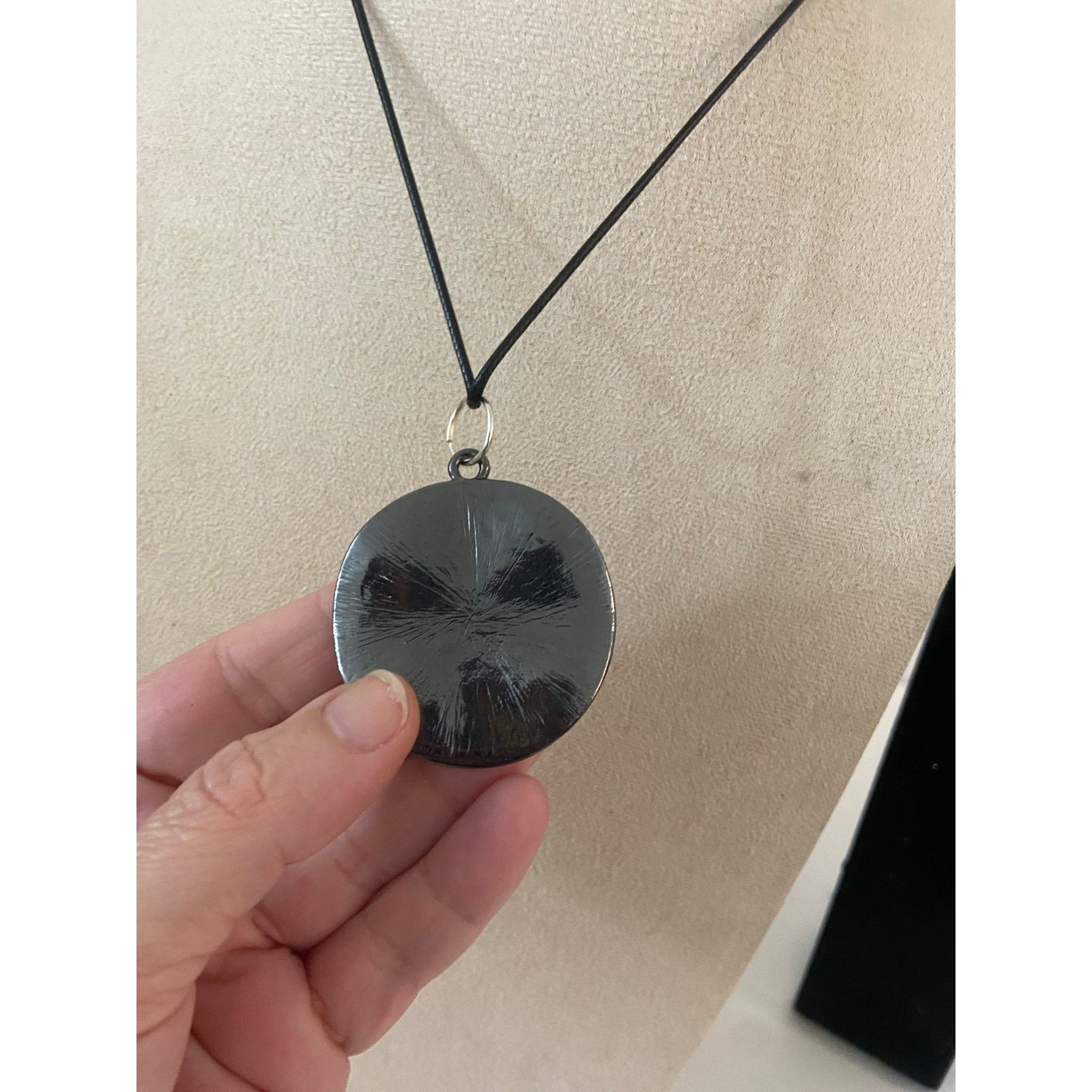 Handmade Gray metal pendant necklace Size ONE SIZE - 3 Thumbnail