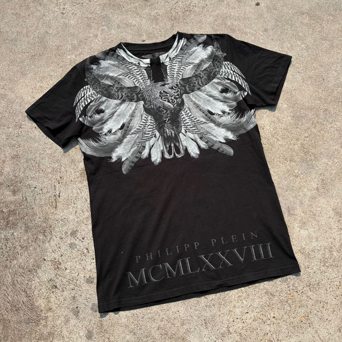 Philipp Plein ❌SOLD❌Philipp Plein Skull Wings Tee Double Sided Gothic Size US M / EU 48-50 / 2 - 9 Thumbnail