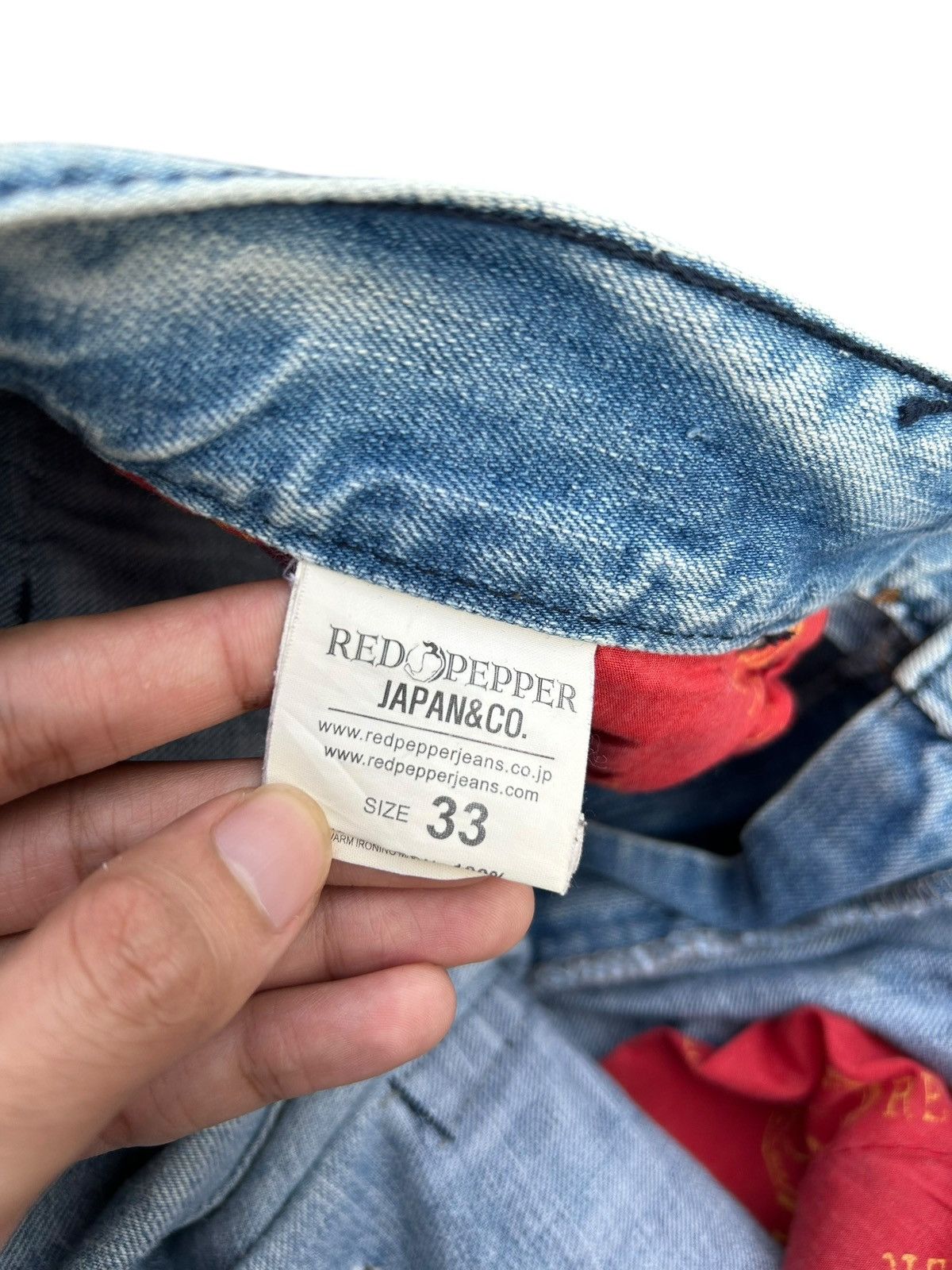 Kapital Red Pepper Japan Studded Snake Skin pocket Distressed Denim Size US 34 / EU 50 - 16 Thumbnail
