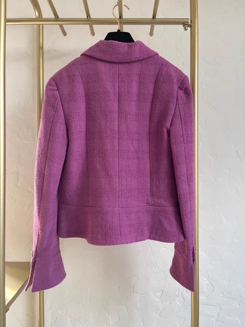 Chanel Chanel 23b pink-purple woven coat Size XS / US 0-2 / IT 36-38 - 2 Thumbnail