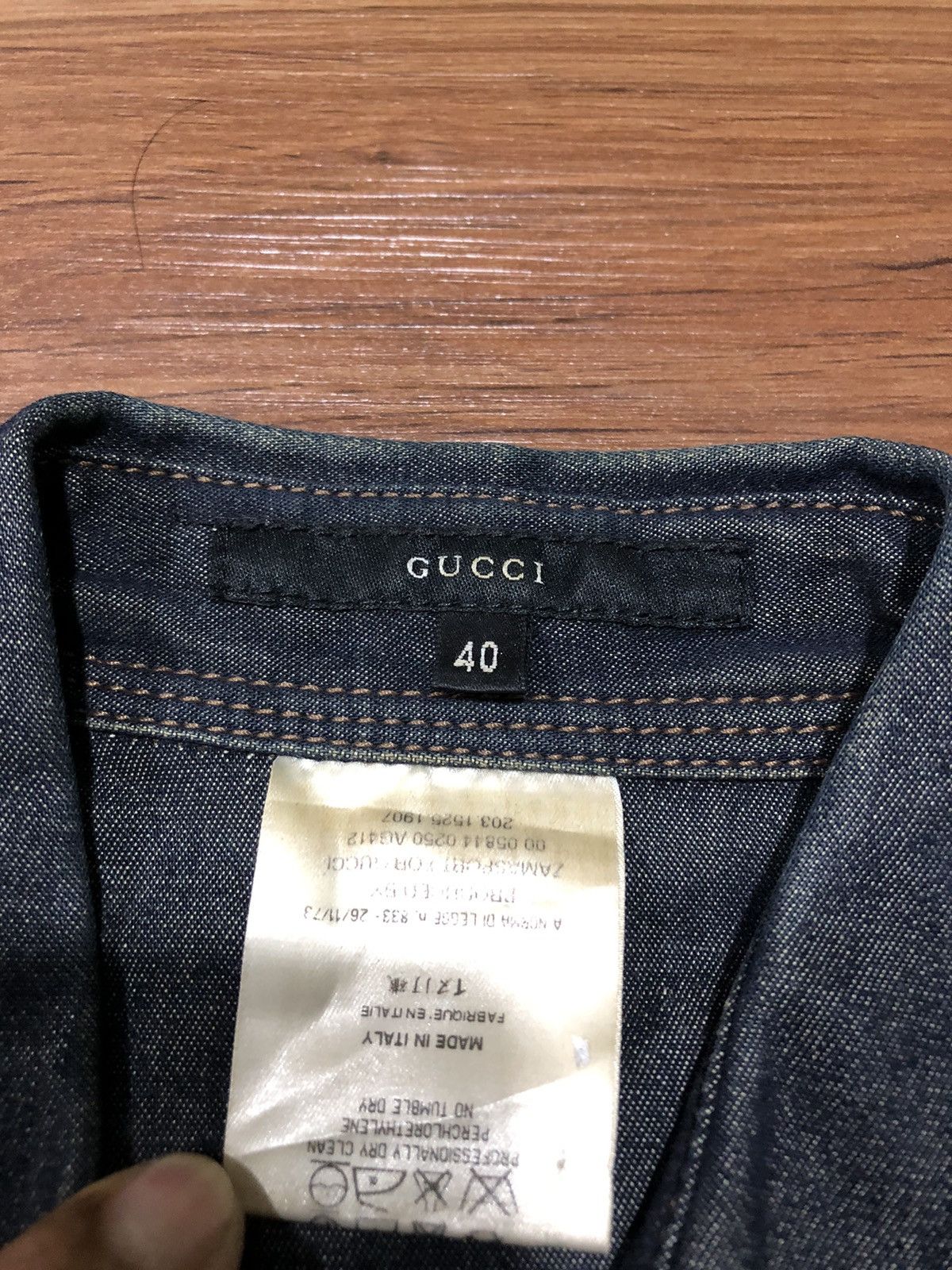 Gucci × Vintage Vintage Gucci Denim Shirt By Zamasport Size S / US 4 / IT 40 - 4 Thumbnail
