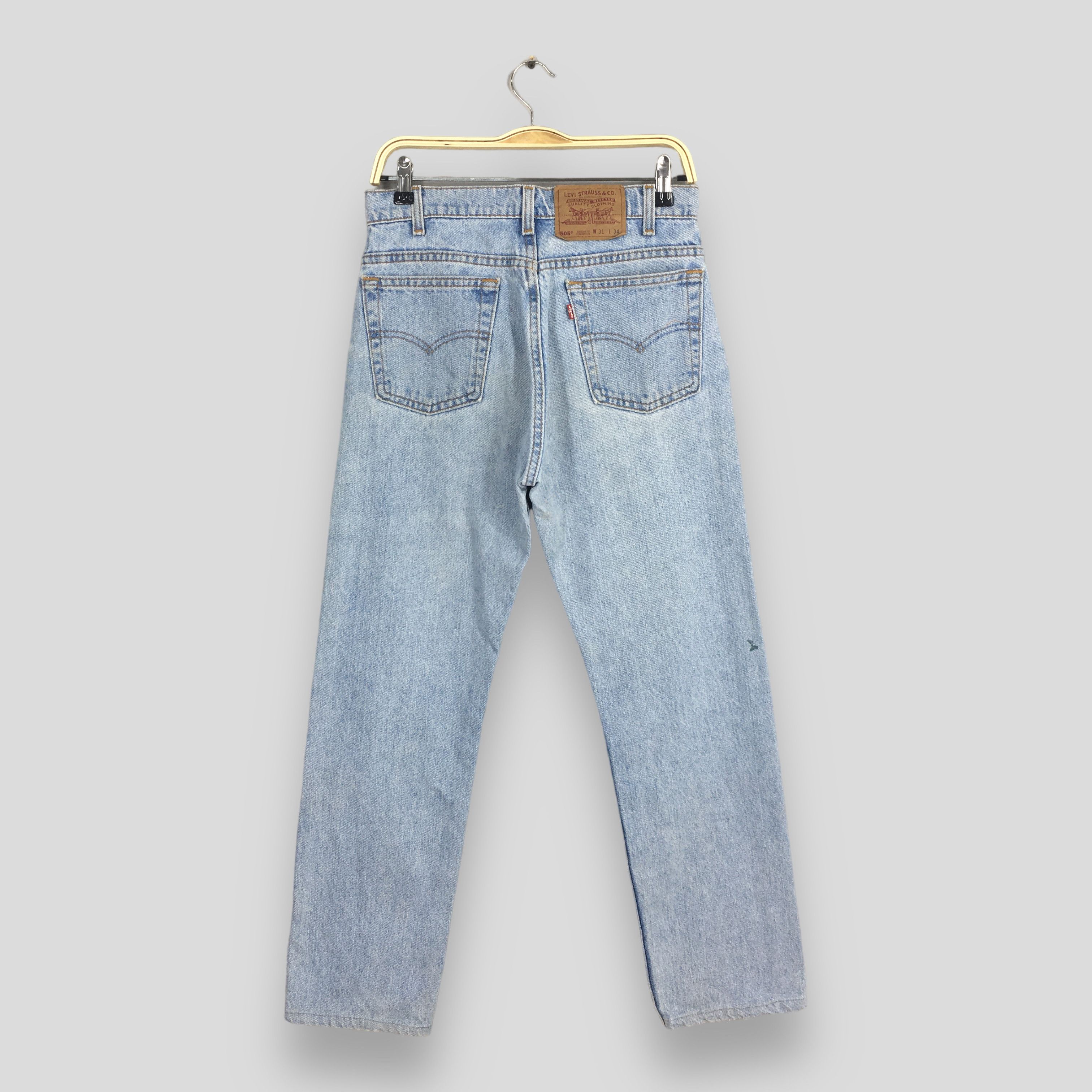 Levi's × Vintage Size 29x28 Vintage 90s Levi's 505 Faded Blue Jeans Size US 29 - 6 Thumbnail