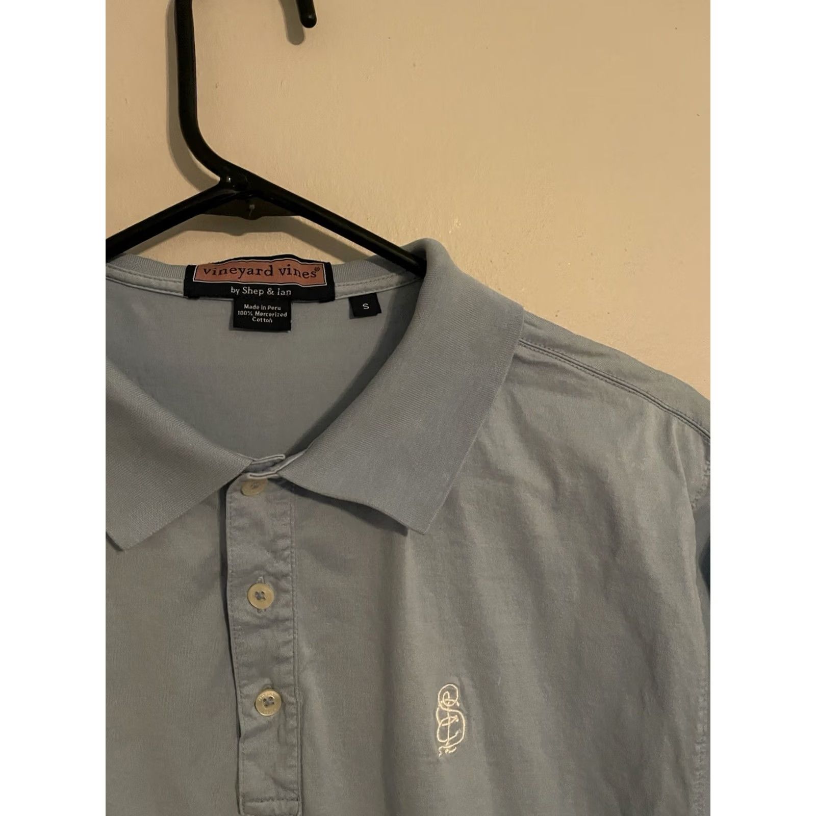 Vineyard Vines Vineyard Vines Golf Polo Shirt Men's S Light Blue Cotton Size US S / EU 44-46 / 1 - 2 Thumbnail