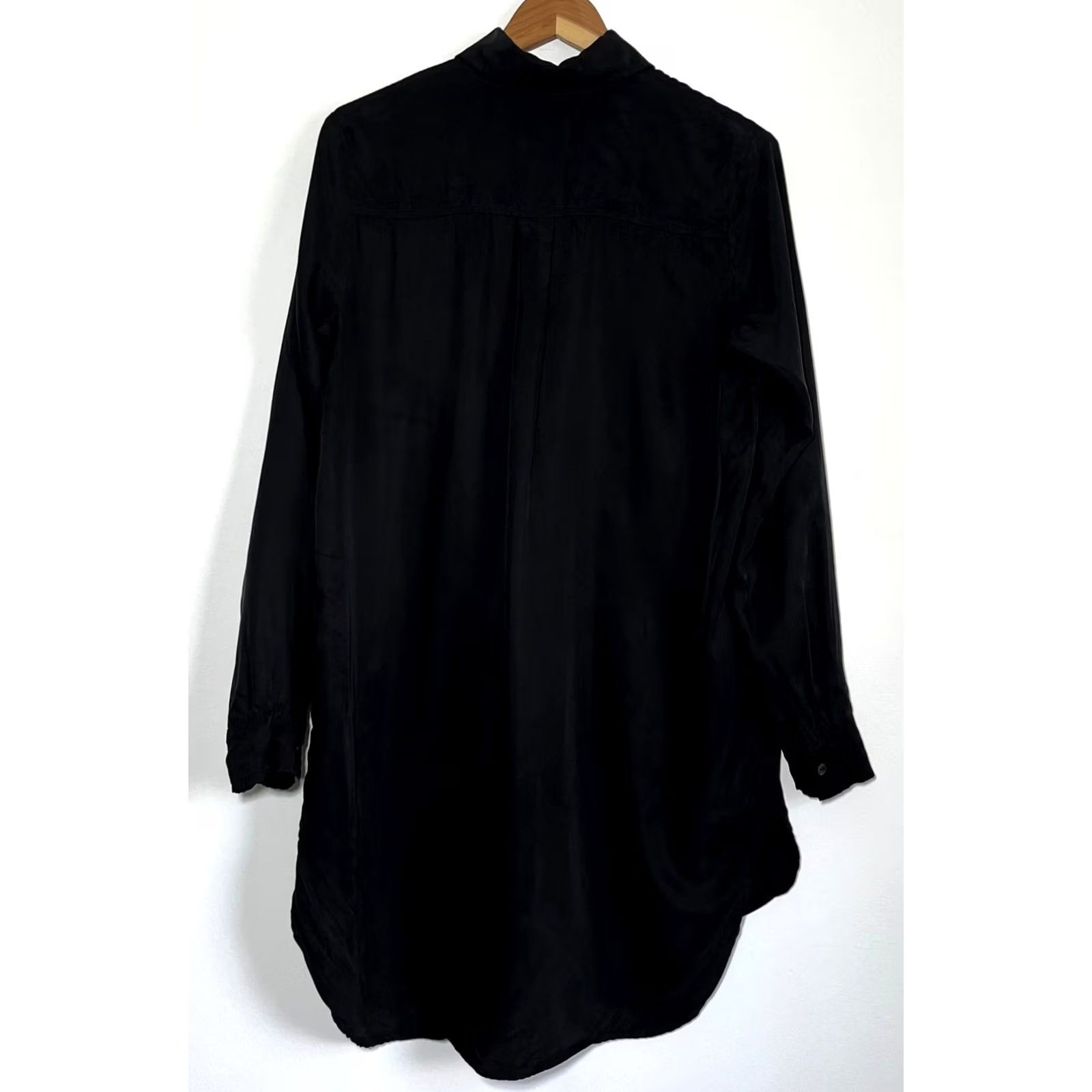 Vintage Tribe Kelley Women's Long Tunic Shirt Black Made in USA Sz M Size M / US 6-8 / IT 42-44 - 2 Thumbnail