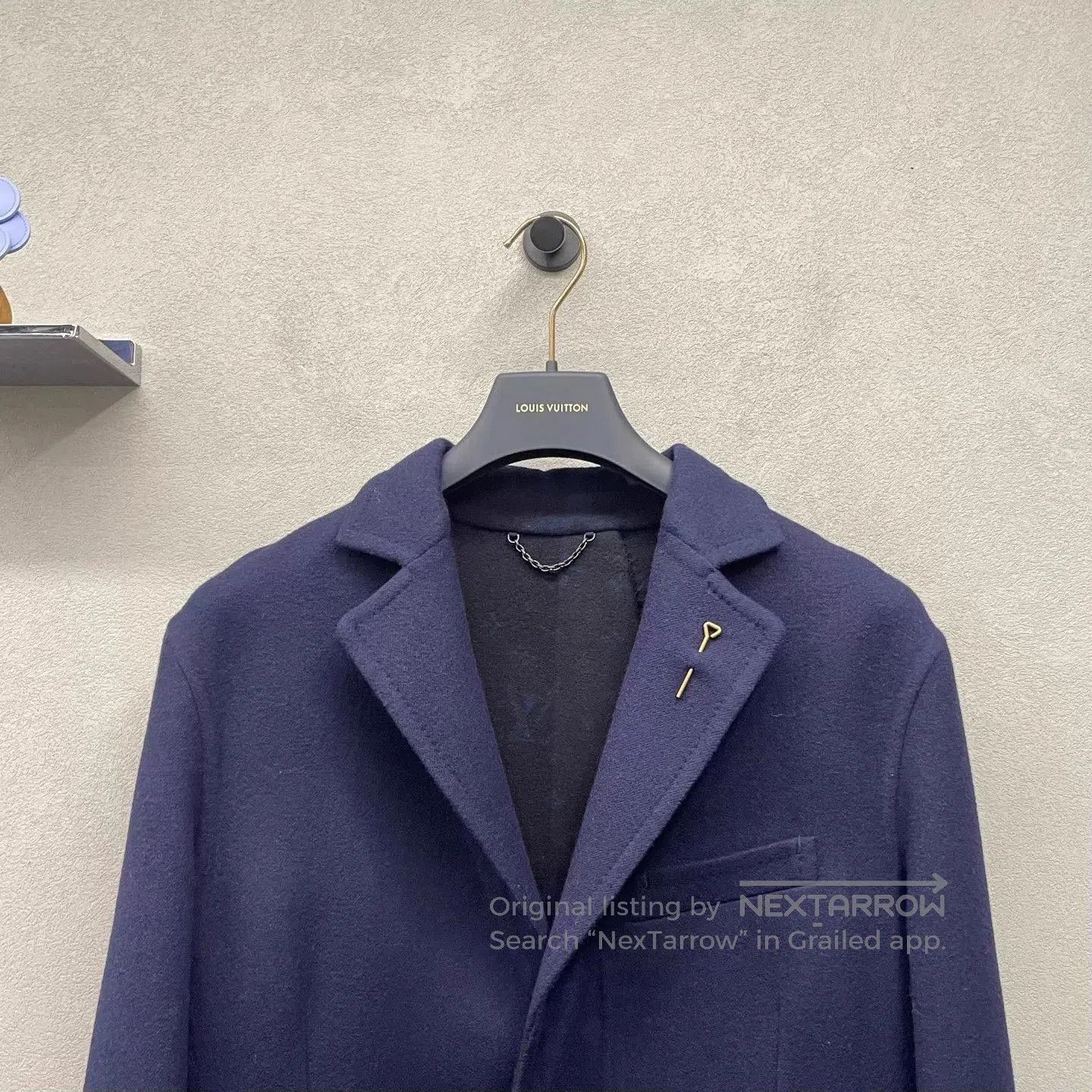 Louis Vuitton Blue Long Structured Coat - Size M. Size US M / EU 48-50 / 2 - 4 Thumbnail