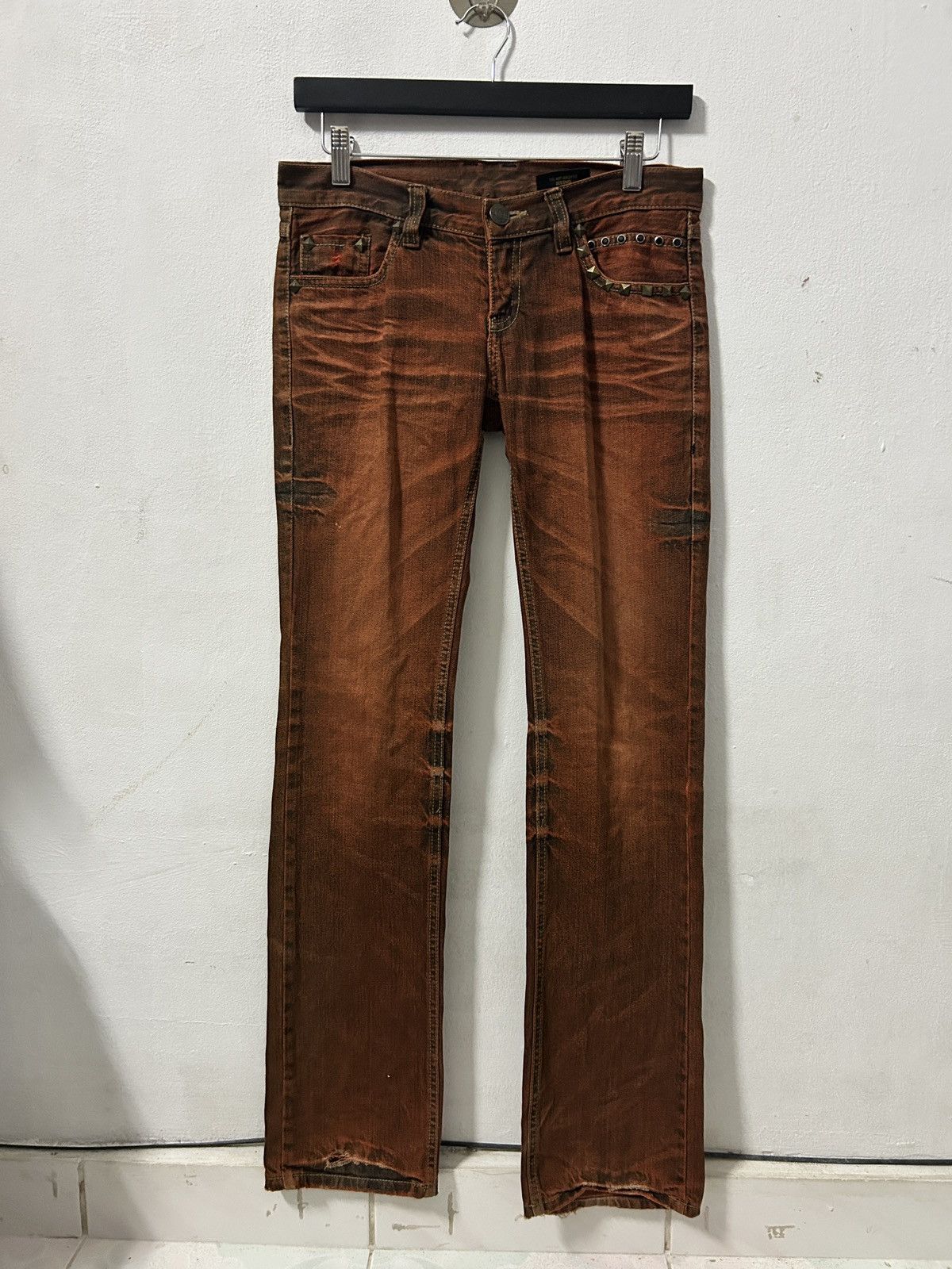 If Six Was Nine Whiskered faded Gasoline blue mudwash punk jeans lgb Size US 29 - 1 Thumbnail