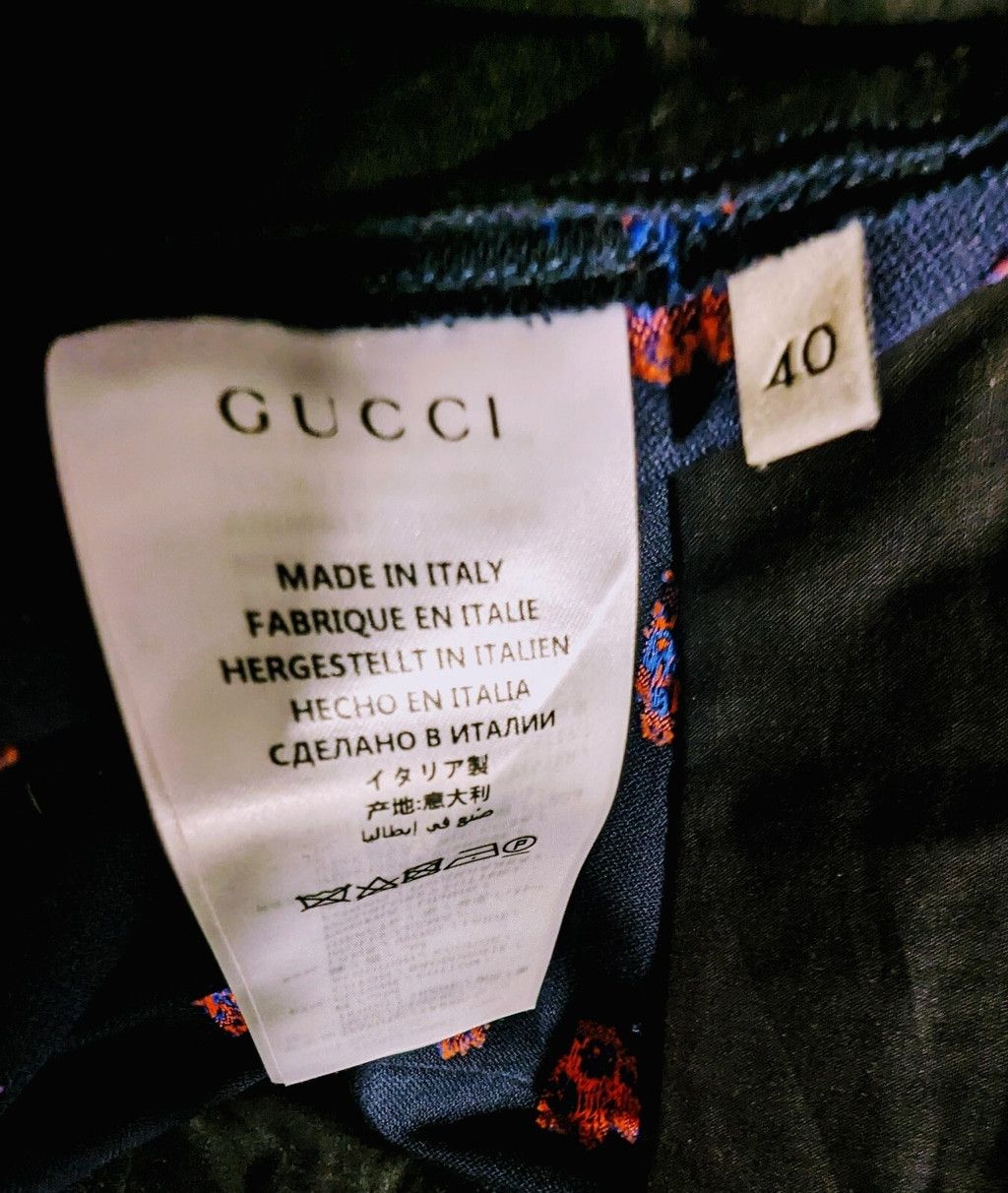 Gucci Gucci Blue pants With Embroidered Flowers NWT Size 27" / US 4 / IT 40 - 8 Thumbnail