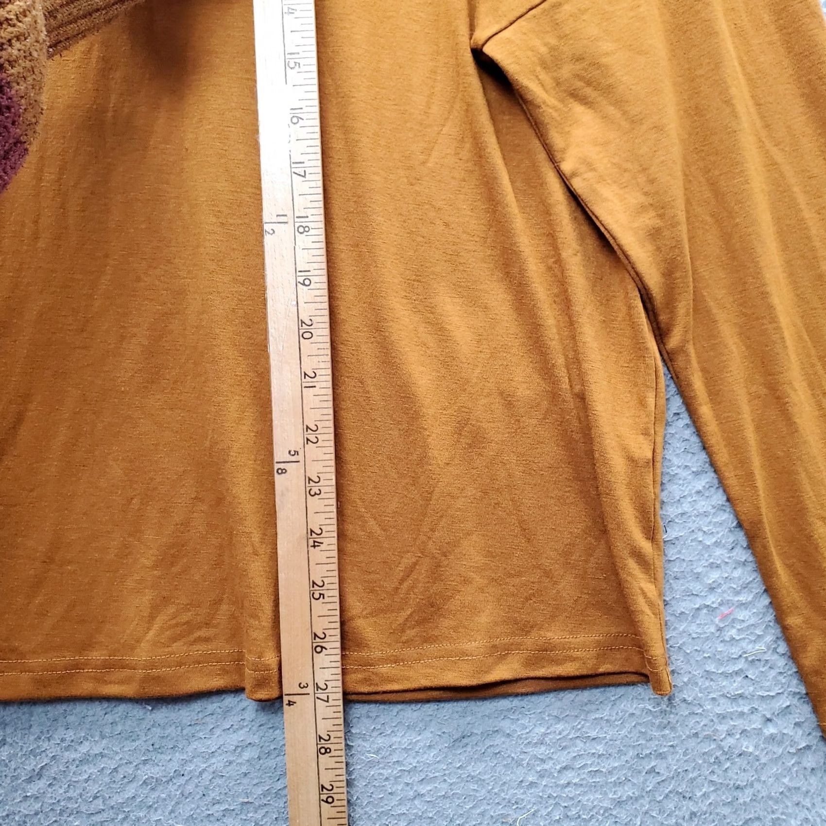 Vintage Pretty Garden Shirt Womens XXL Brown Stretch 3/4 Sleeve Crew Neck Pullover Size XXL / US 16-18 / IT 52-54 - 3 Thumbnail
