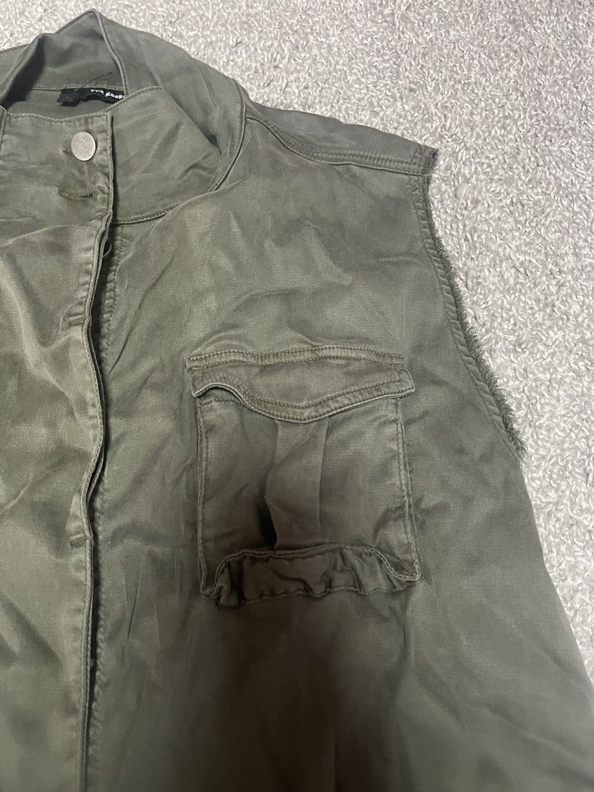 The Kooples The Kooples Olive Drab Stretch Tencel Field Vest Size L Size L / US 10 / IT 46 - 6 Thumbnail