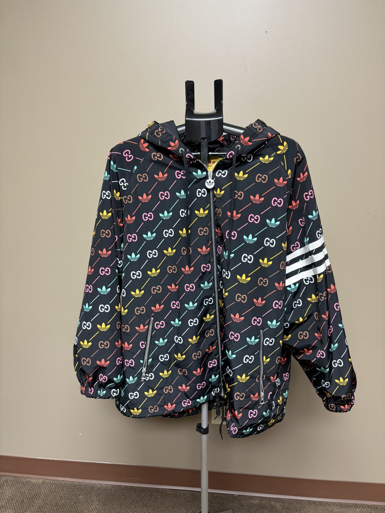 Adidas × Gucci Gucci Adidas Gg Trefoil Jacket Size US XL / EU 56 / 4 - 1 Thumbnail