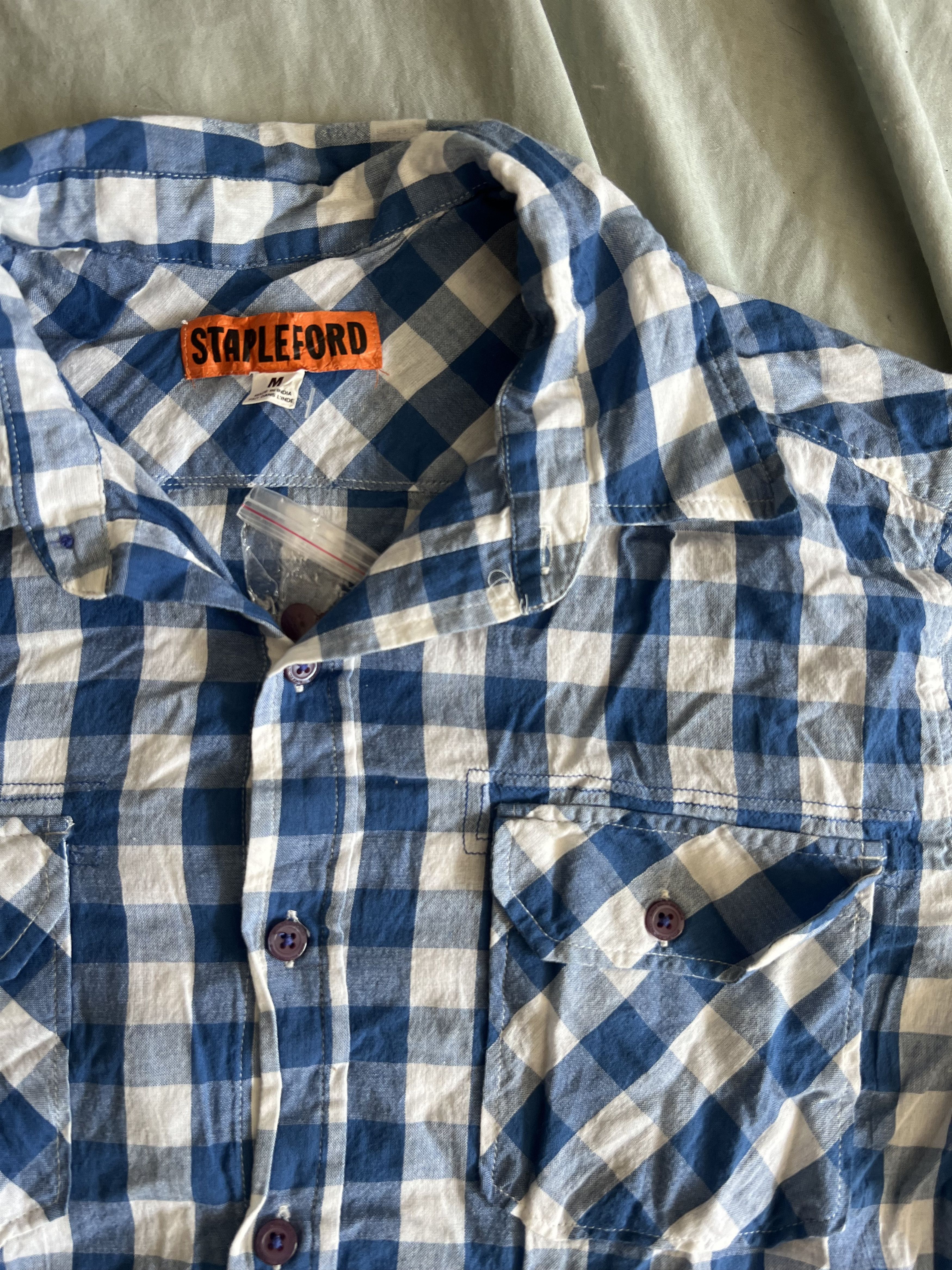 Stapleford Stapleford Gingham plaid S/S Button Up Shirt Medium $79.50 Size US M / EU 48-50 / 2 - 2 Thumbnail