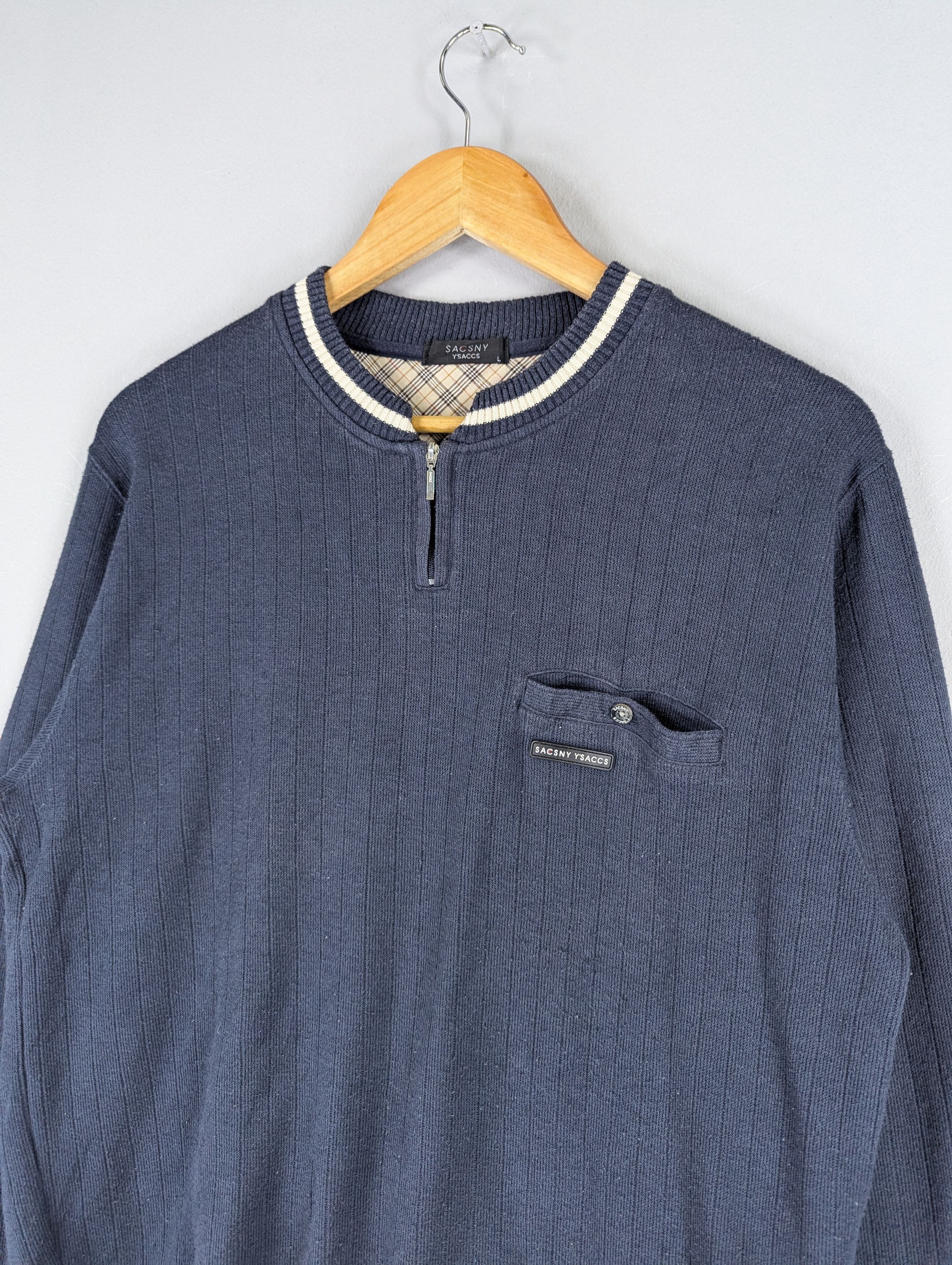 Yohji Yamamoto Vintage Sacsny Y'saccs Yohji Yamamoto Halfzip Sweatshirt Size US M / EU 48-50 / 2 - 4 Thumbnail