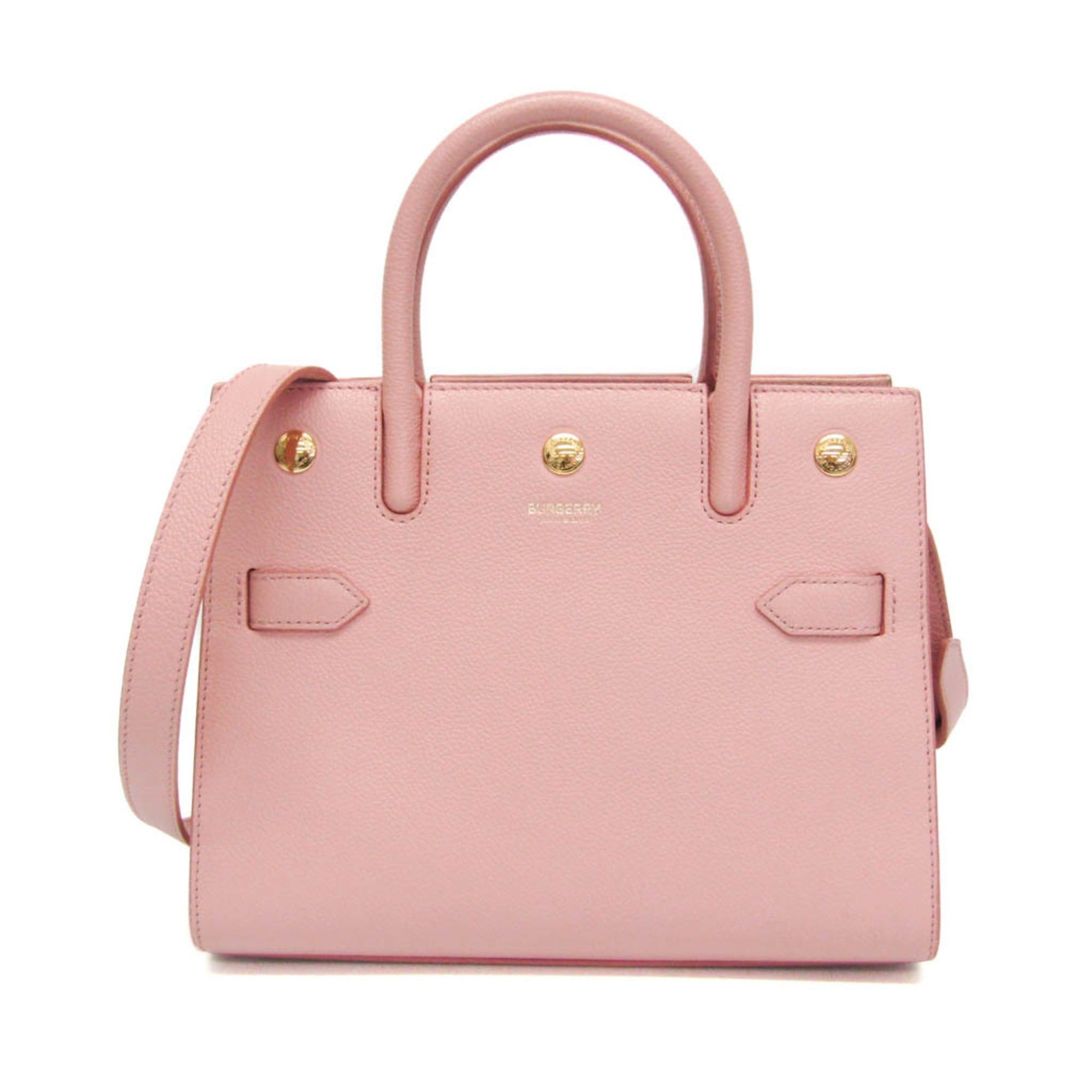 Burberry Burberry Title Bag Women's Leather Handbag,Shoulder Bag Pink Size ONE SIZE - 1 Thumbnail