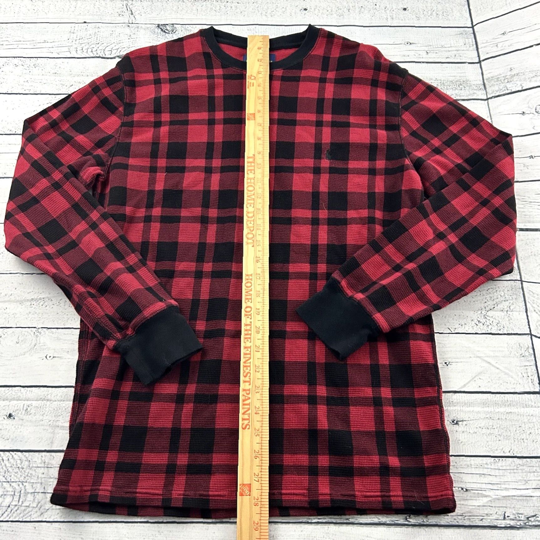 Polo Ralph Lauren Polo Ralph Lauren Long Sleeve Plaid Thermal Shirt Men's L Red Black Size US L / EU 52-54 / 3 - 4 Thumbnail