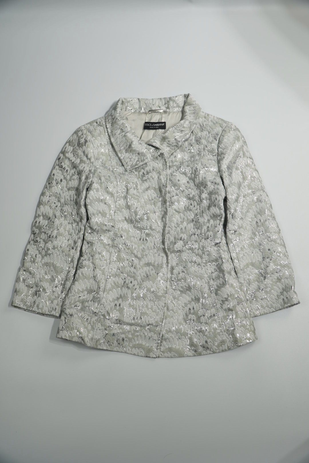 Dolce & Gabbana Dolce & Gabbana Silver Rabbit Skin Jacket Size S / US 4 / IT 40 - 1 Thumbnail